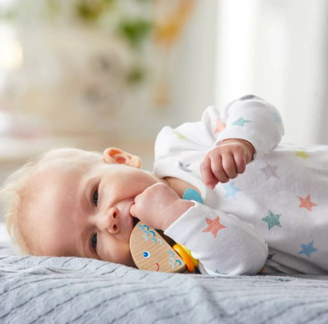 HABA Rattlefish Wooden Baby Rattle - Image 4