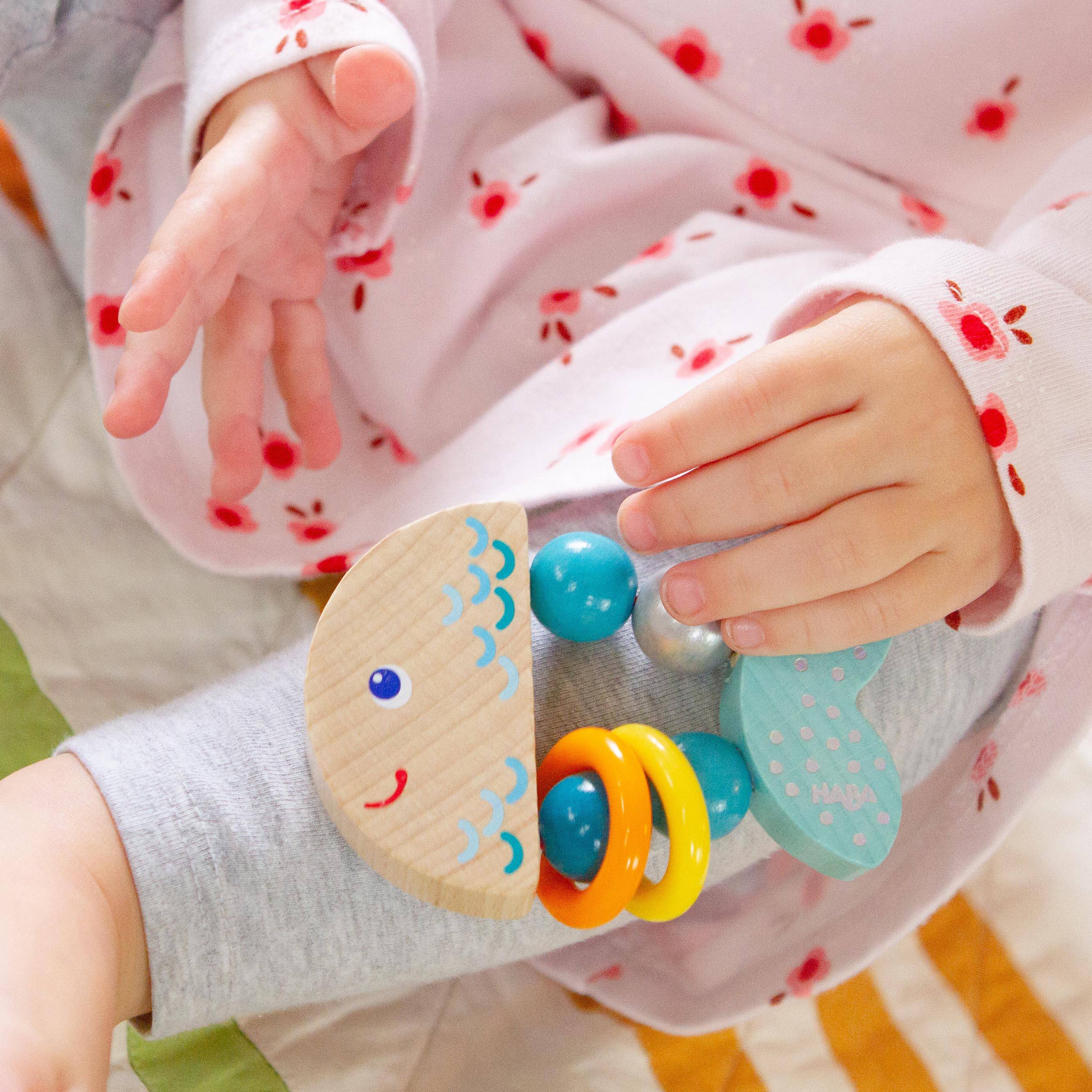 HABA Rattlefish Wooden Baby Rattle - Image 7