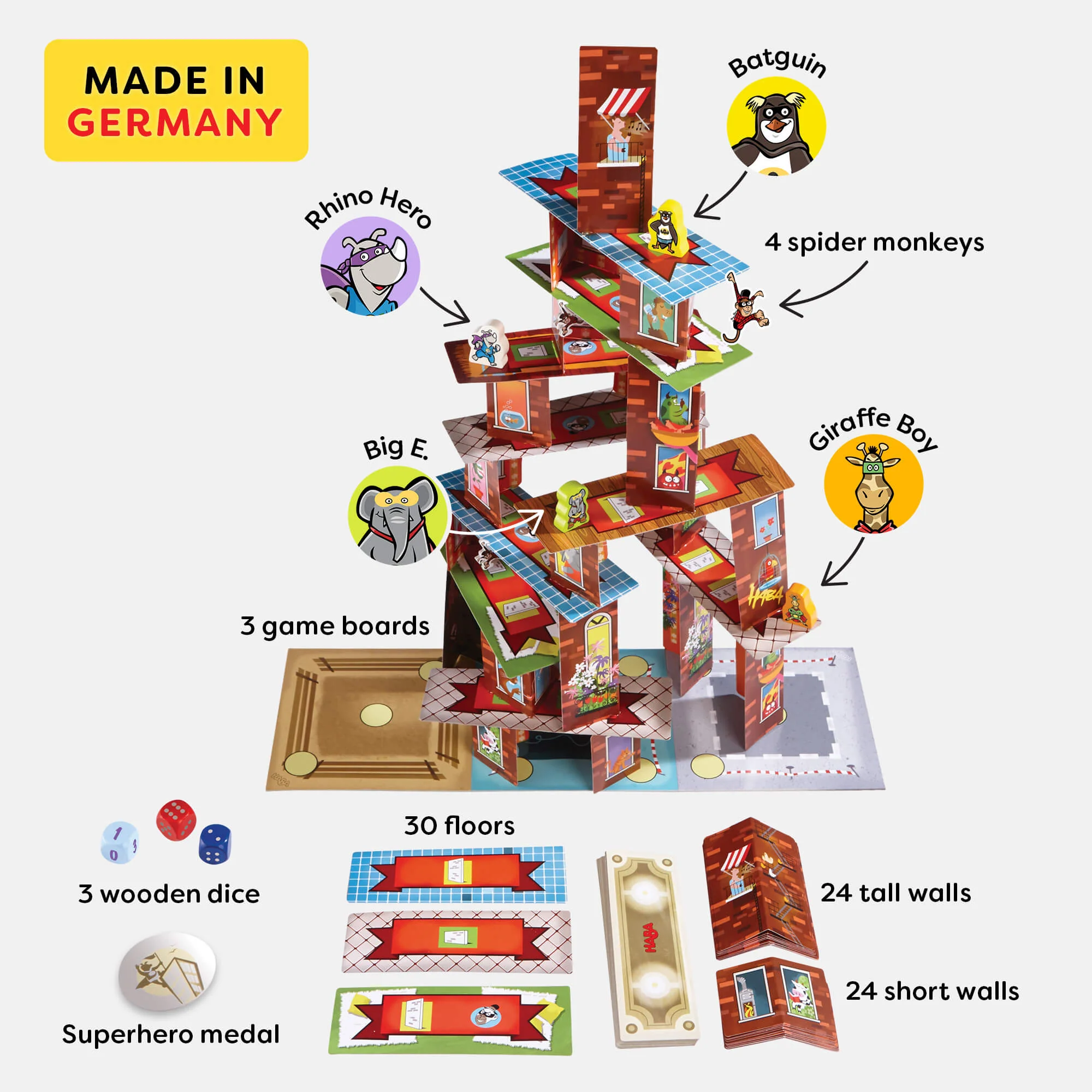 HABA Rhino Hero - Super Battle Stacking Game - Image 8