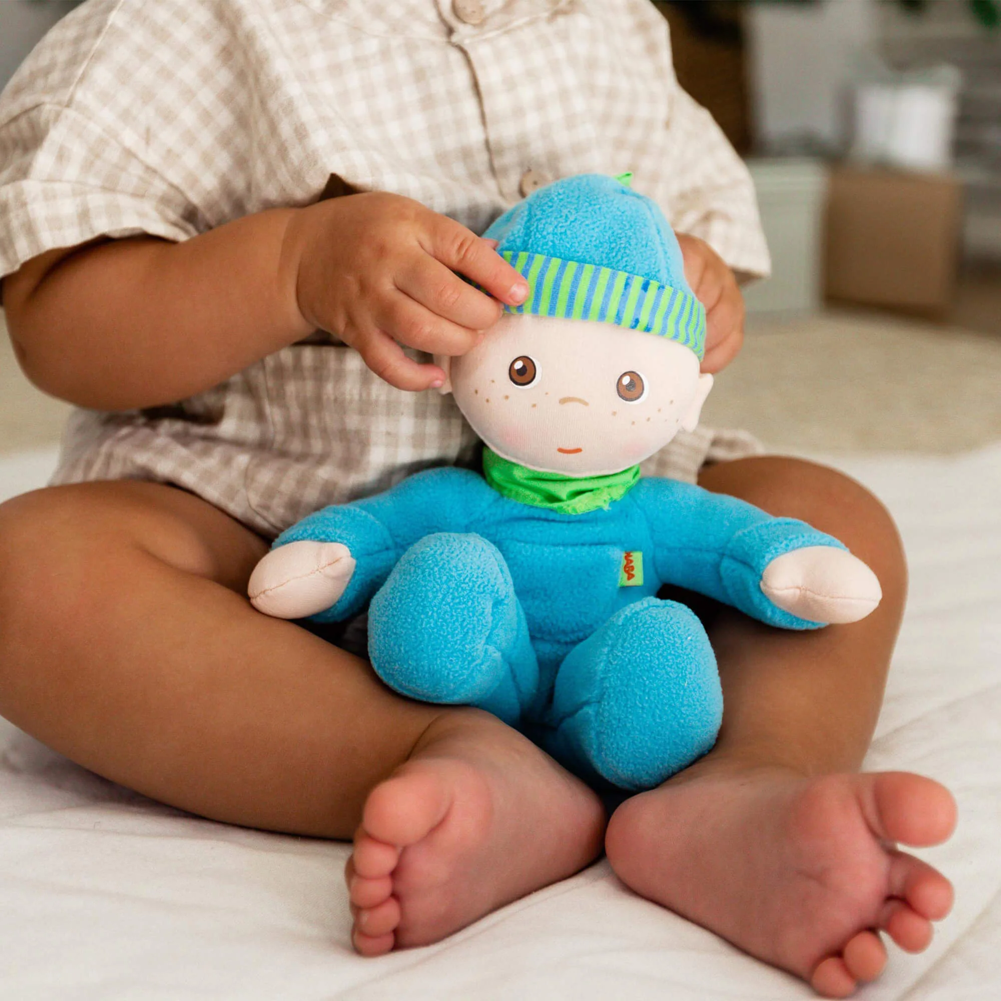 HABA Snug Up Doll Luis 8" First Doll - Image 2