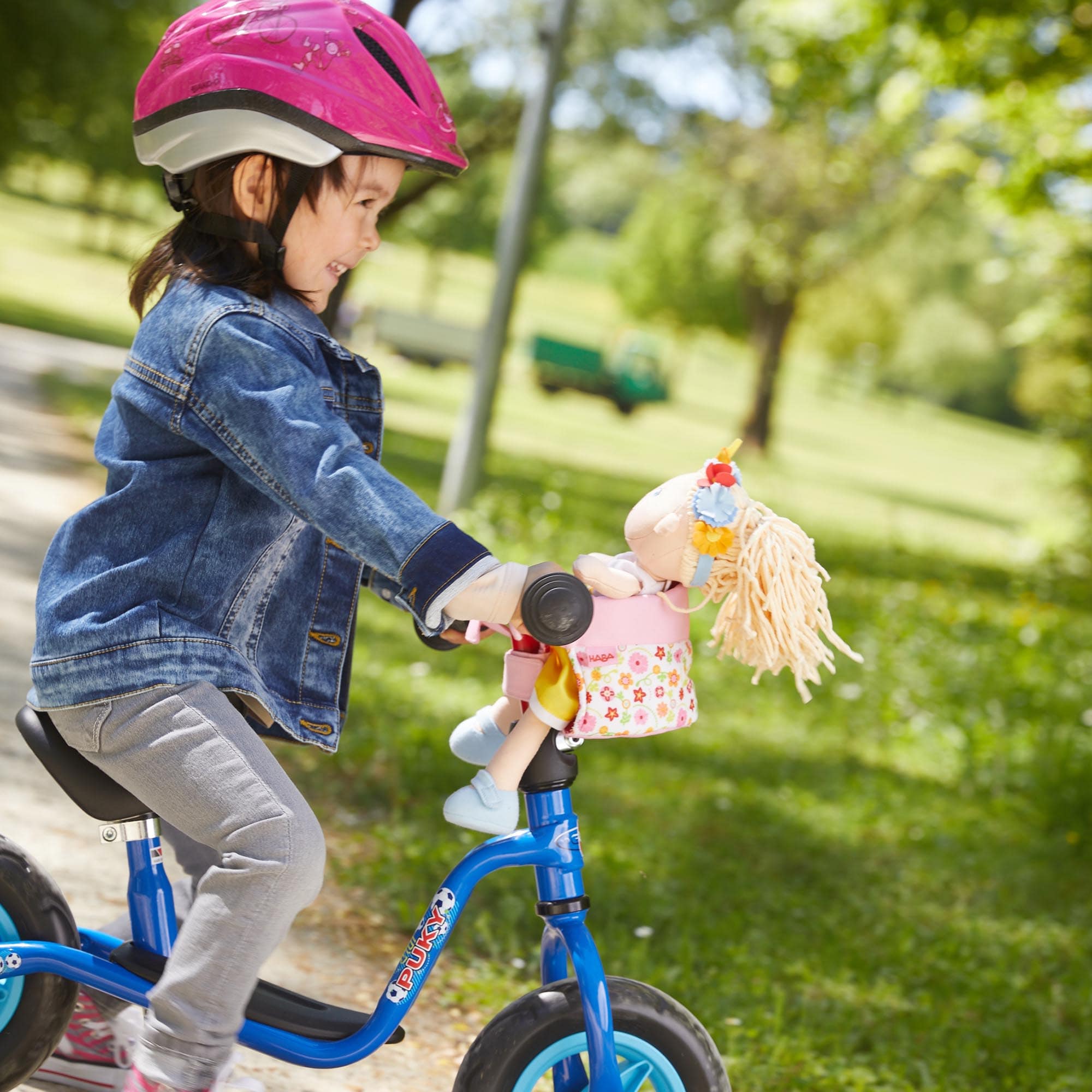 HABA Soft Doll's Bike Seat Flower Meadow - Image 7