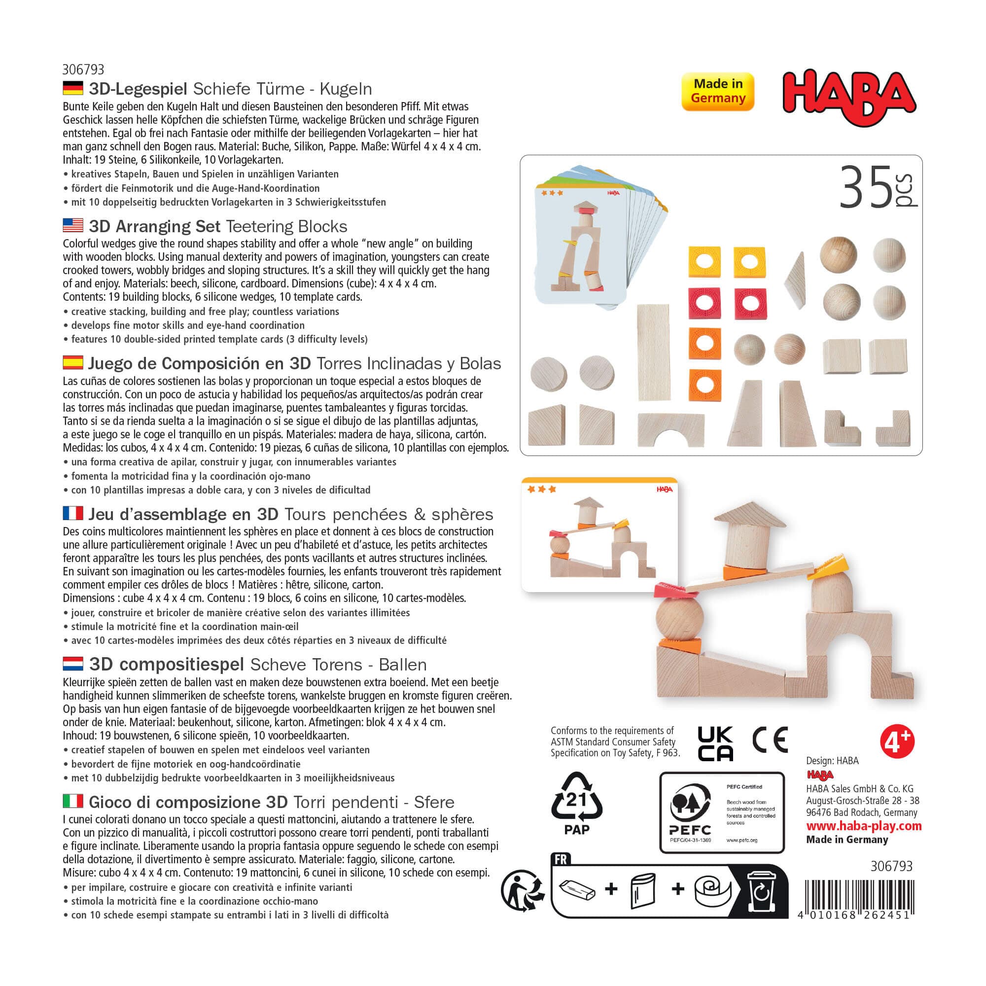 HABA Teetering Towers Wooden Blocks - Image 7