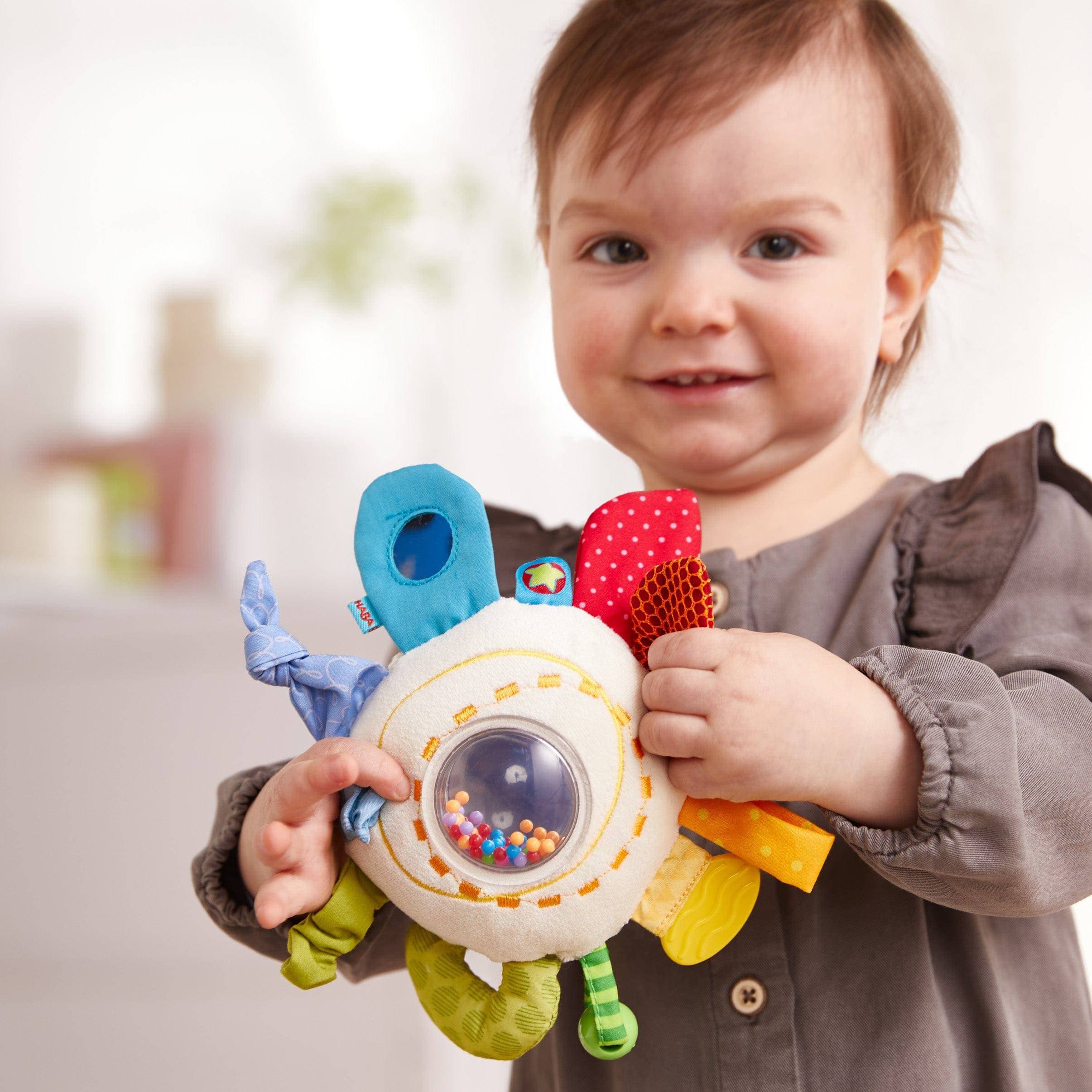 HABA Teether Cuddly Rainbow Round Activity Toy - Image 2