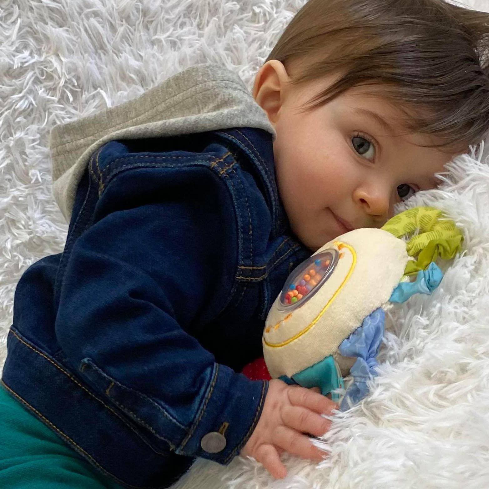 HABA Teether Cuddly Rainbow Round Activity Toy - Image 5