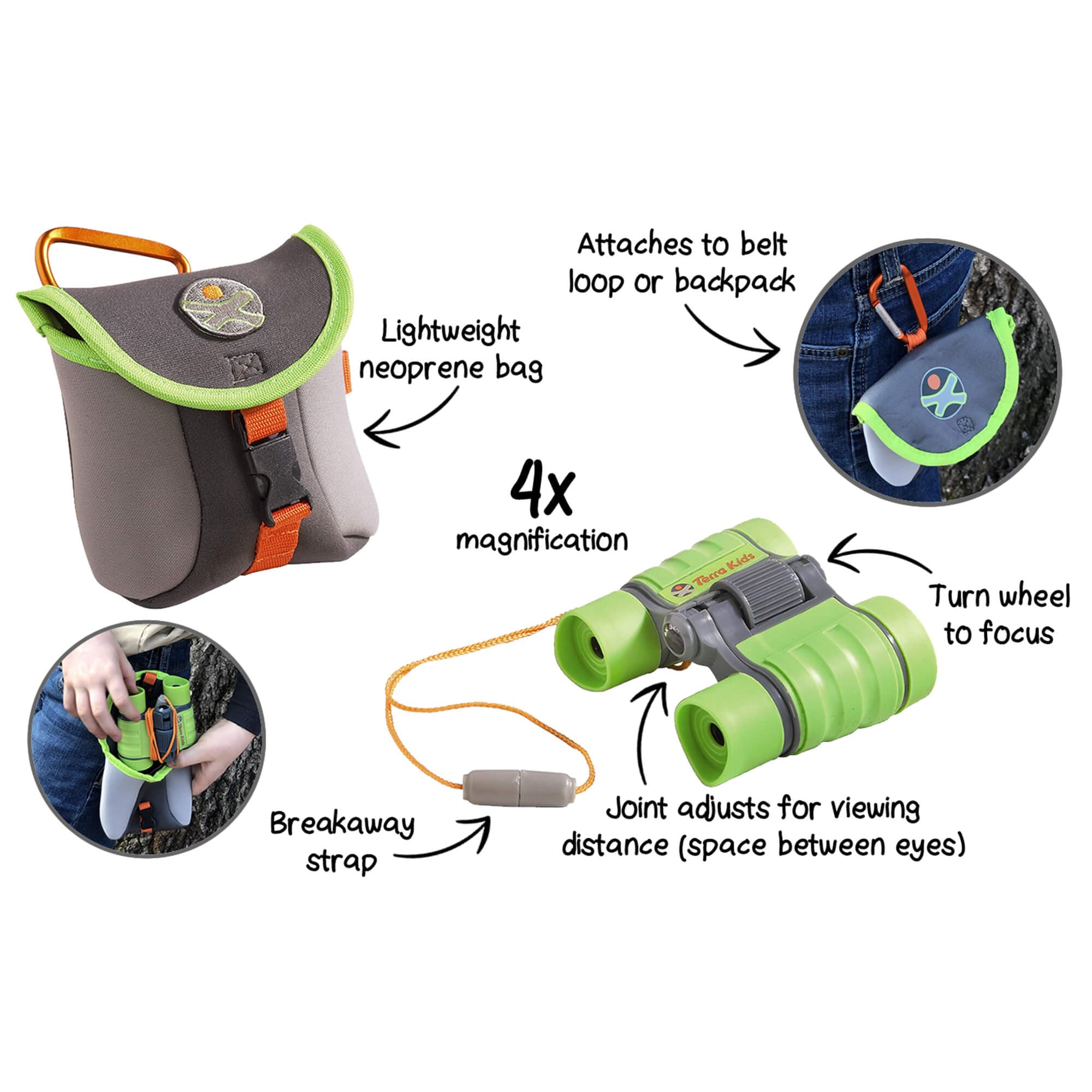 HABA Terra Kids Binoculars with Bag - Image 3