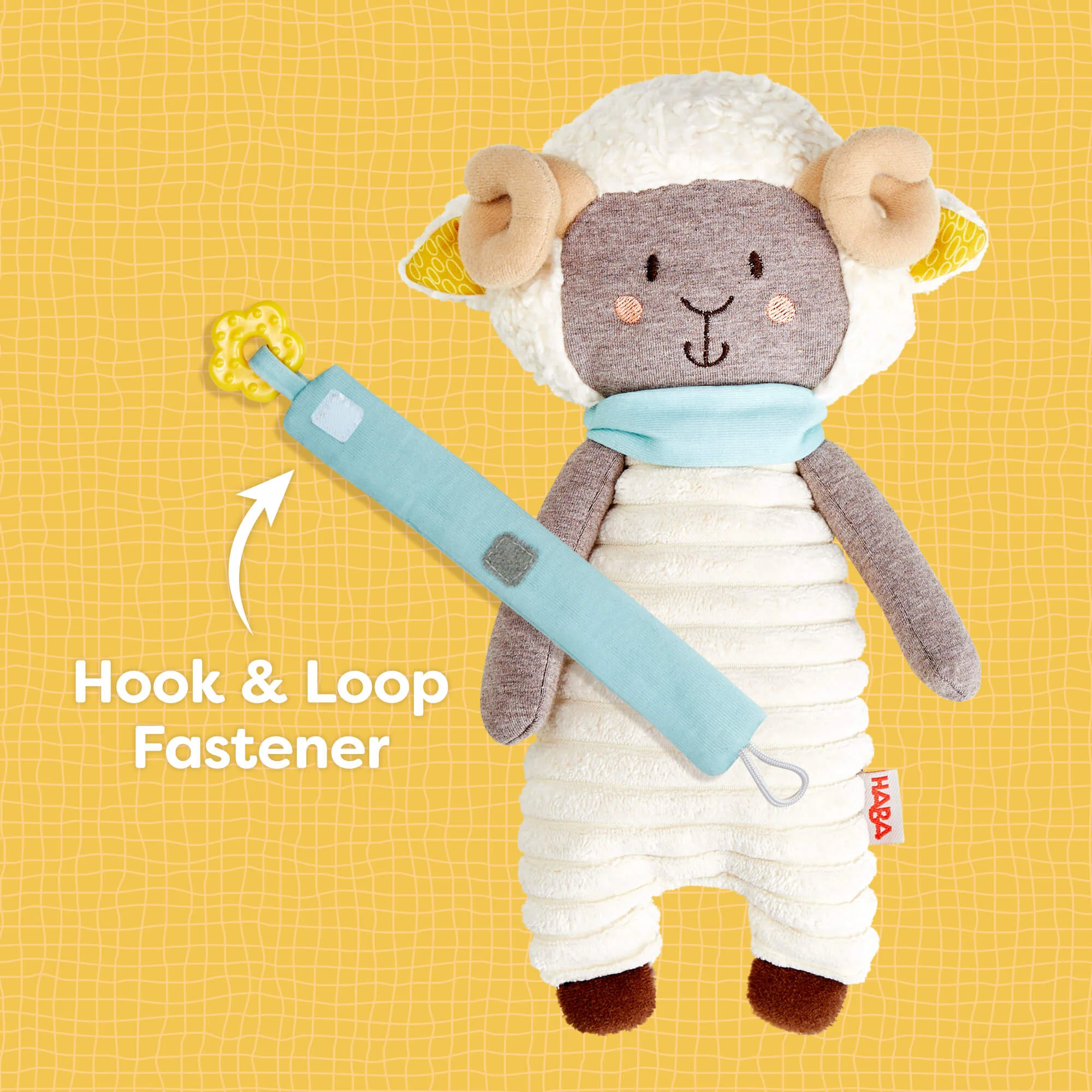 HABA Woolbert the Ram Cuddly Baby Sensory Toy - Image 6