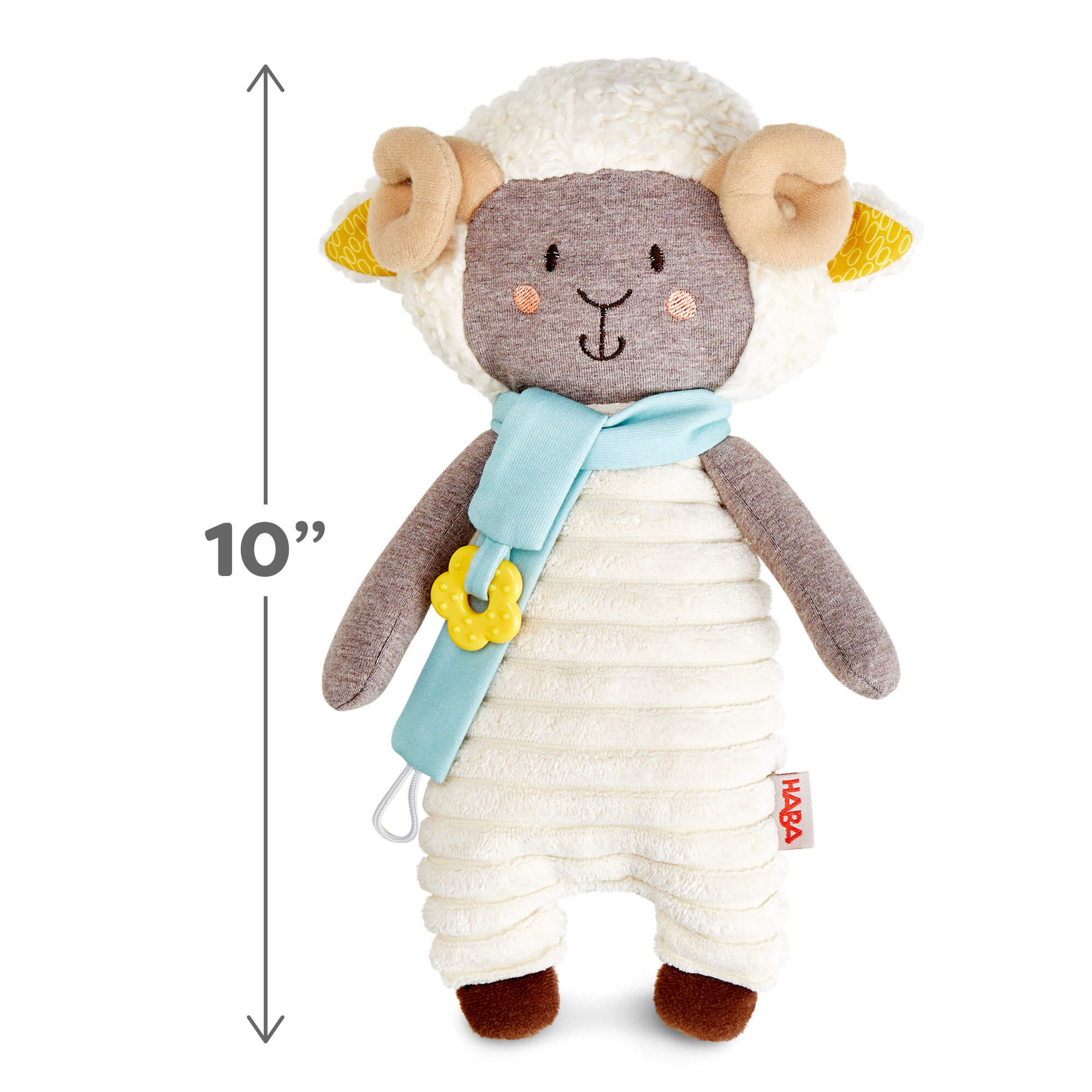 HABA Woolbert the Ram Cuddly Baby Sensory Toy - Image 7