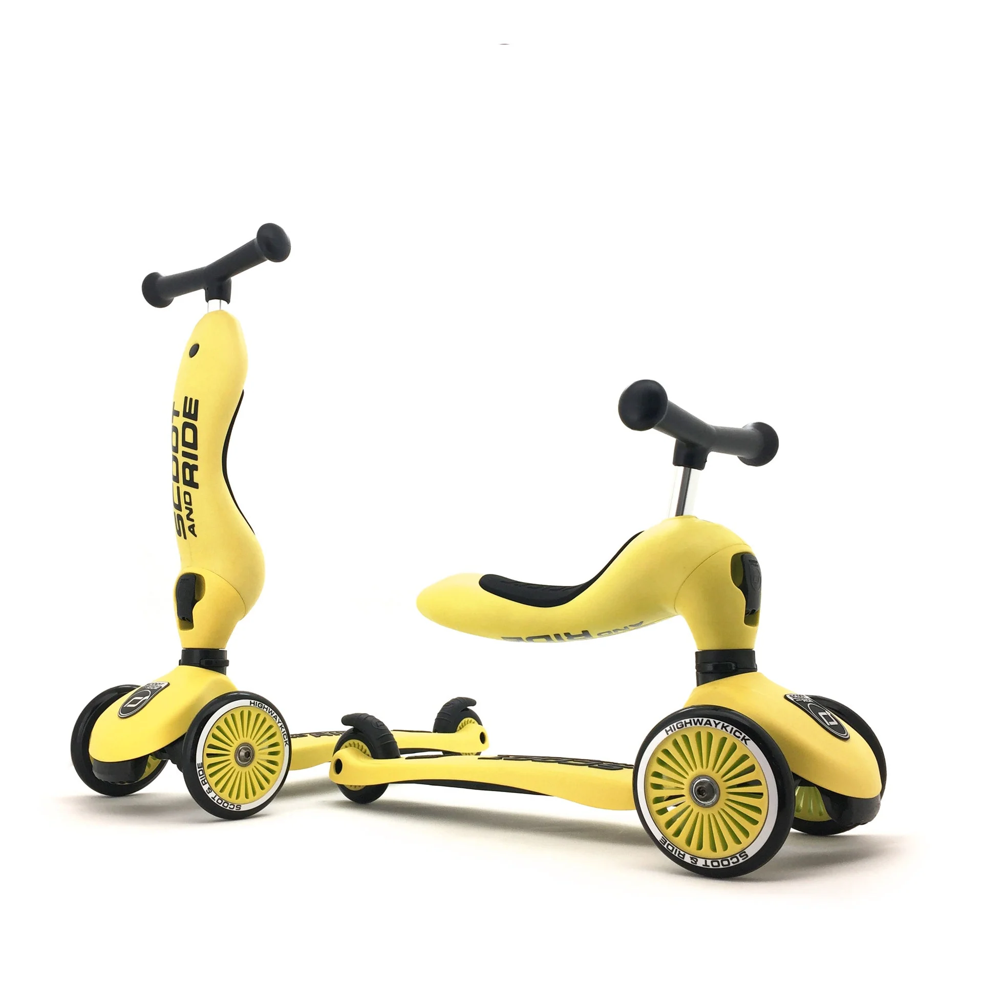 Scoot and Ride HighwayKick 1 Scooter and Ride On Toy Lemon - Image 3