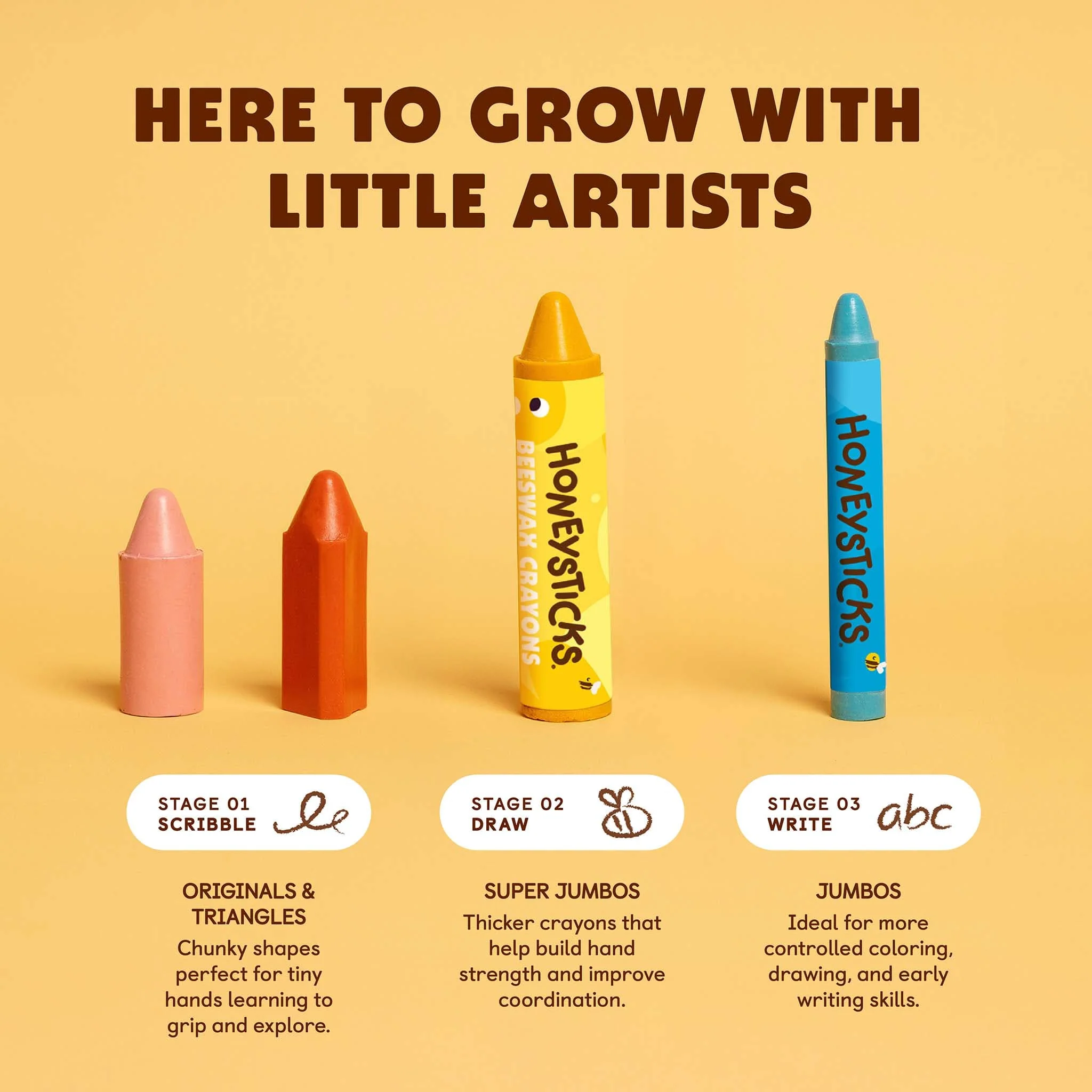 Honeysticks Beeswax Crayons Jumbos 12pk - Image 6