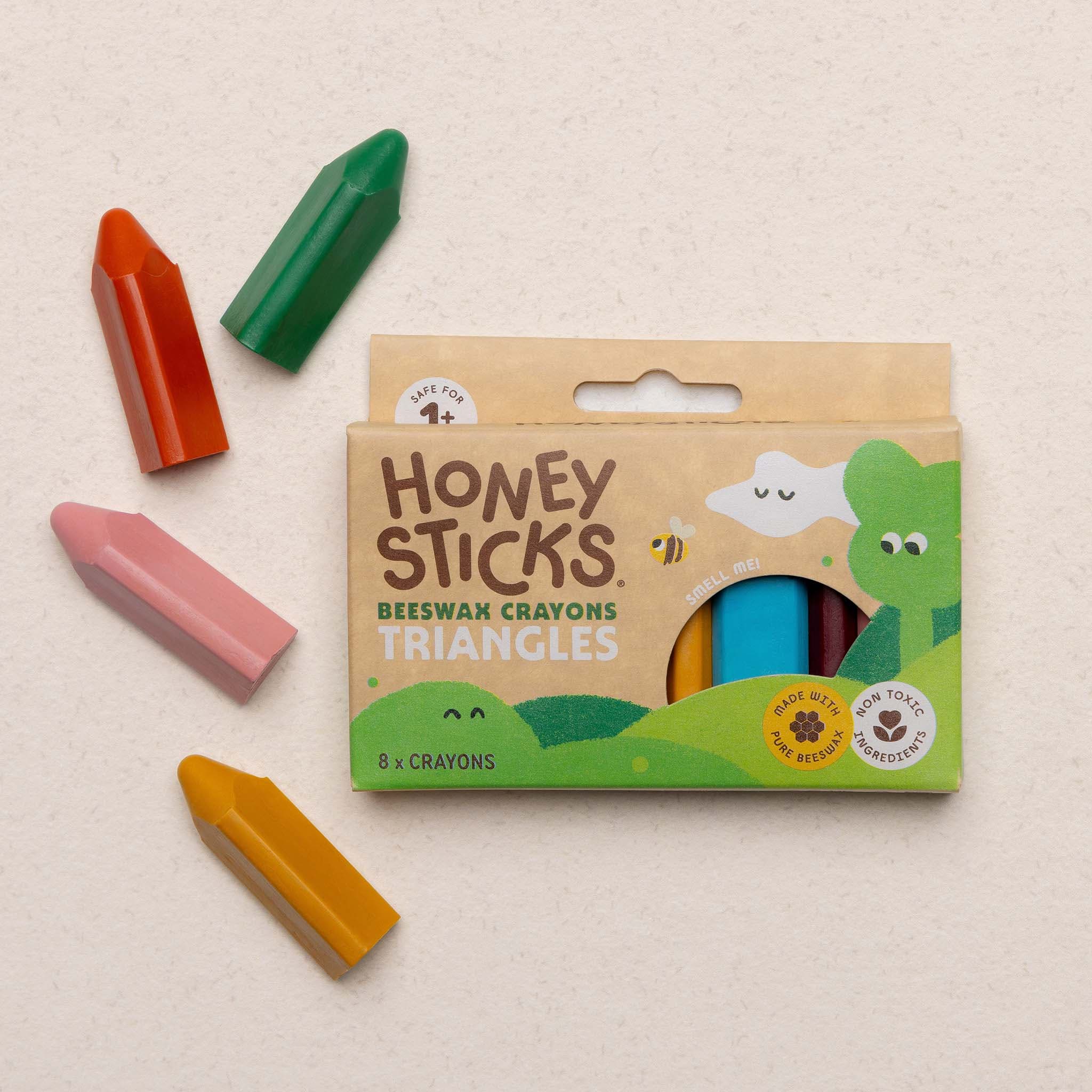 Honeysticks Beeswax Crayons Triangles 8pk - Image 5