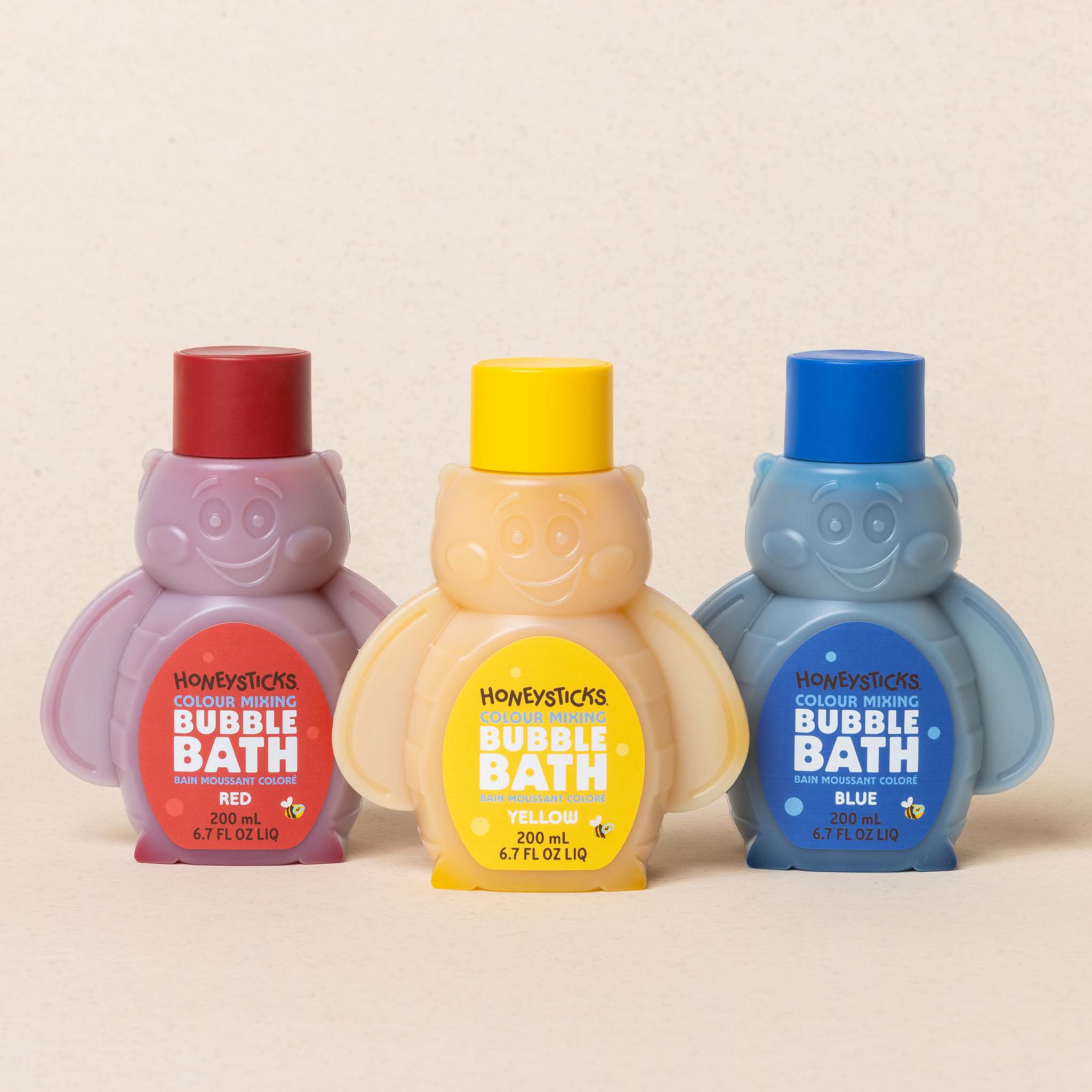 Honeysticks Bubble Bath Color Mixing 3pk 200ml - Image 2