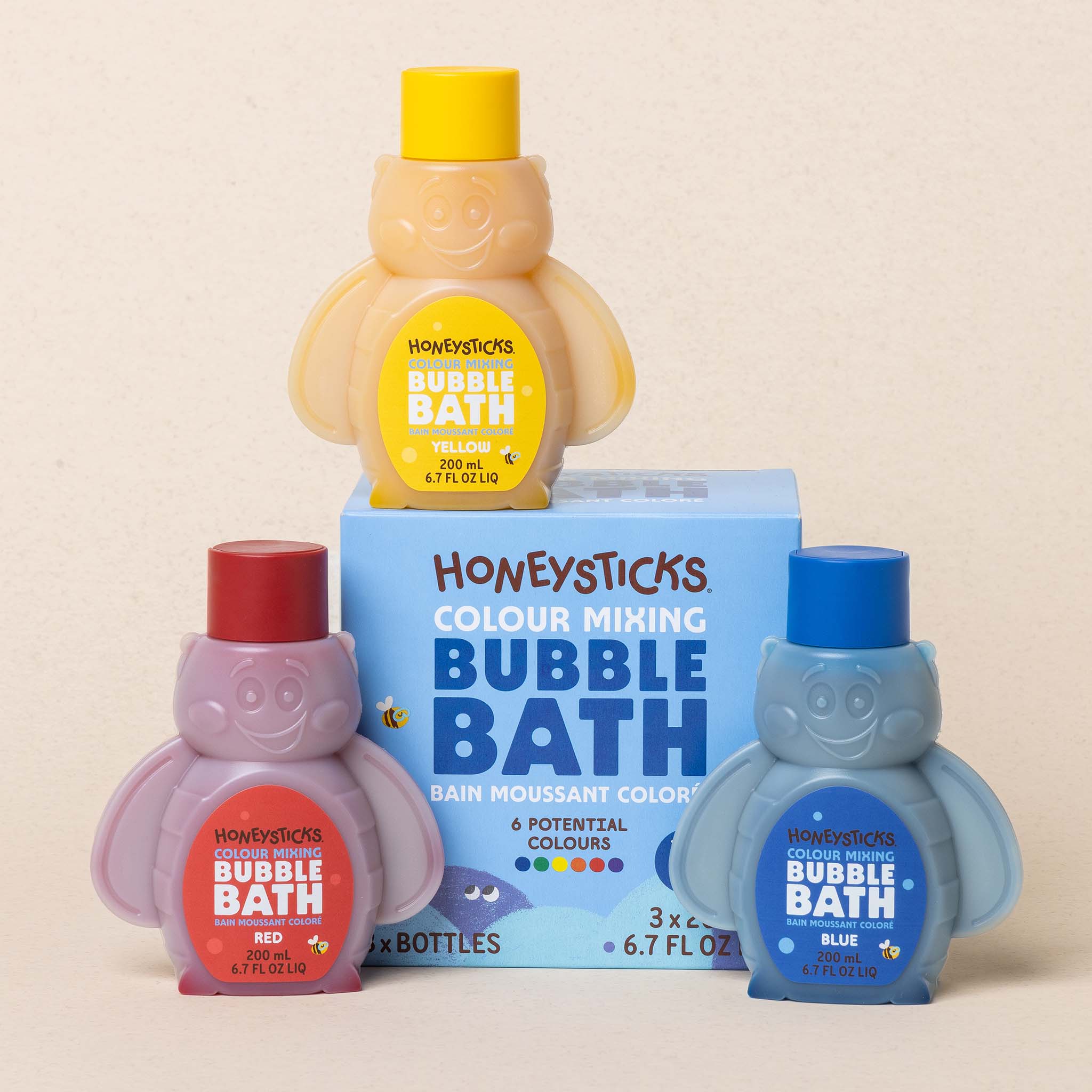 Honeysticks Bubble Bath Color Mixing 3pk 200ml - Image 5