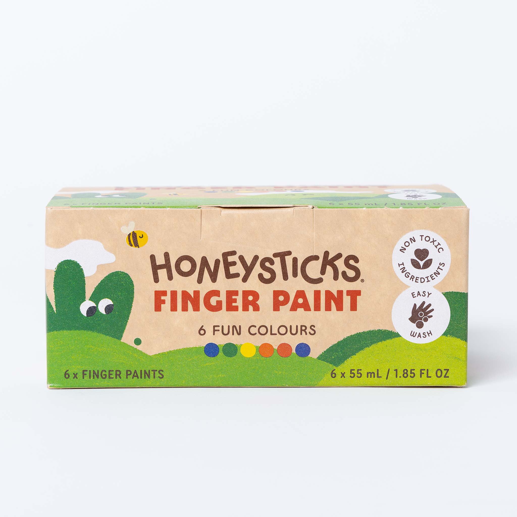 Honeysticks Finger Paints 6pk 55ml - Image 6