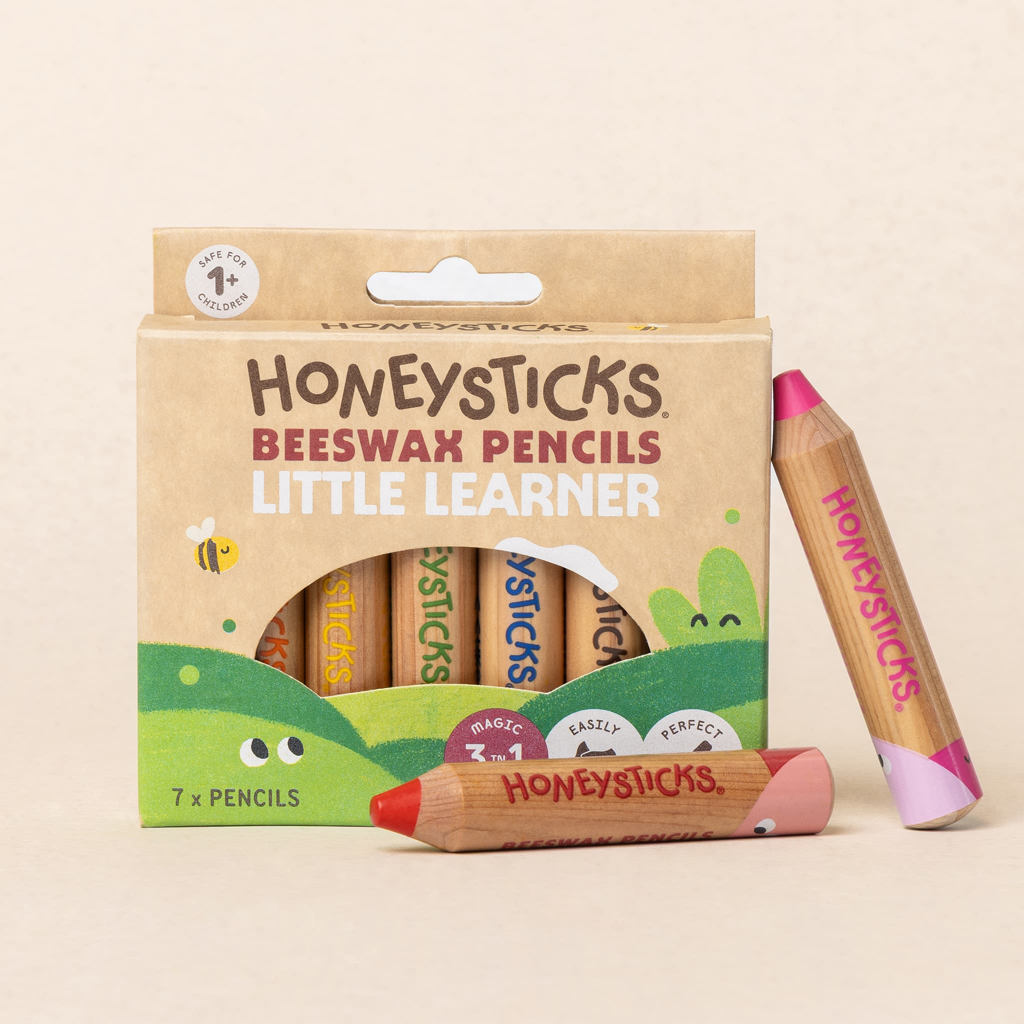 Honeysticks Magic 3-in-1 Beeswax Pencils Little Learners 7pk - Image 3