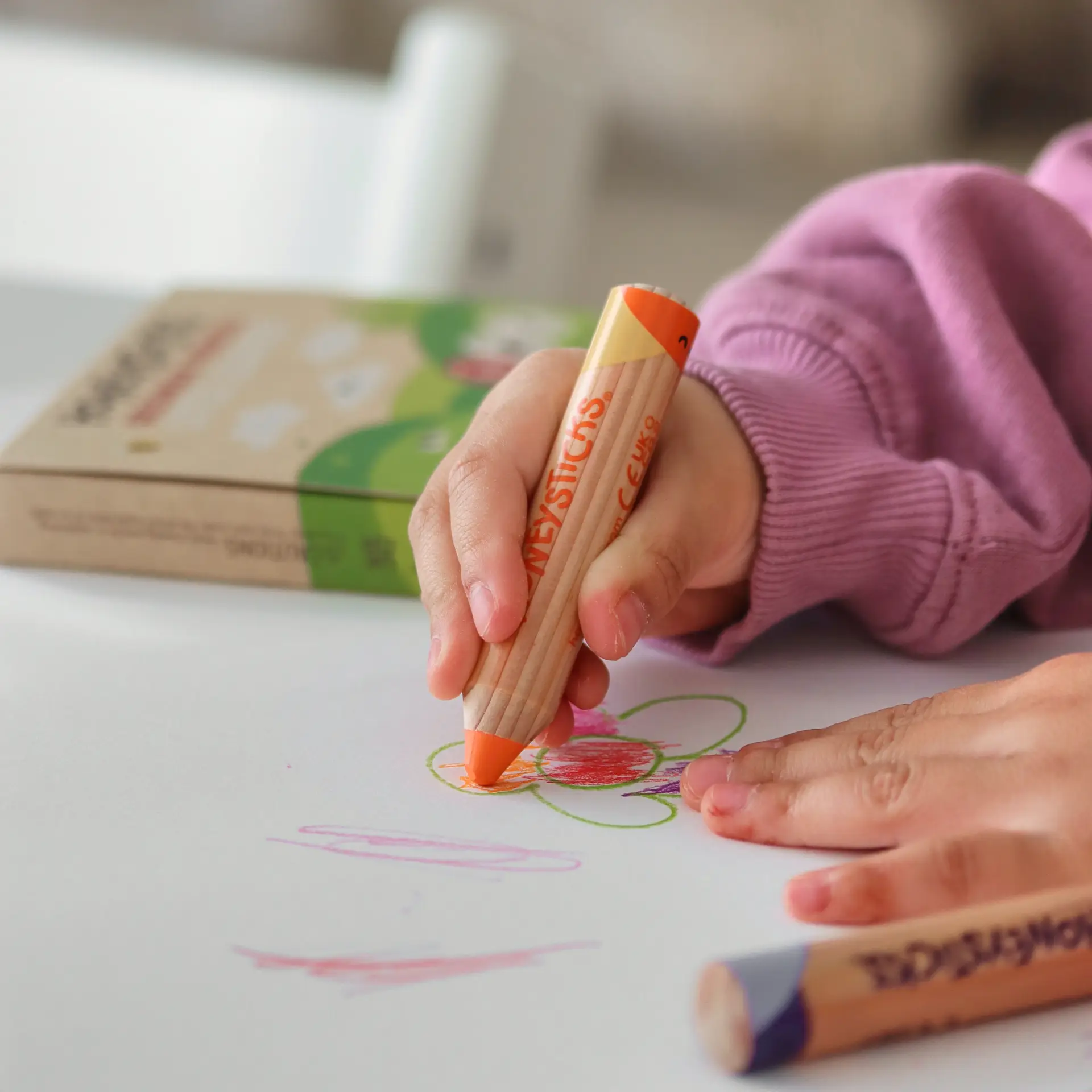 Honeysticks Magic 3-in-1 Beeswax Pencils Little Learners 7pk - Image 4
