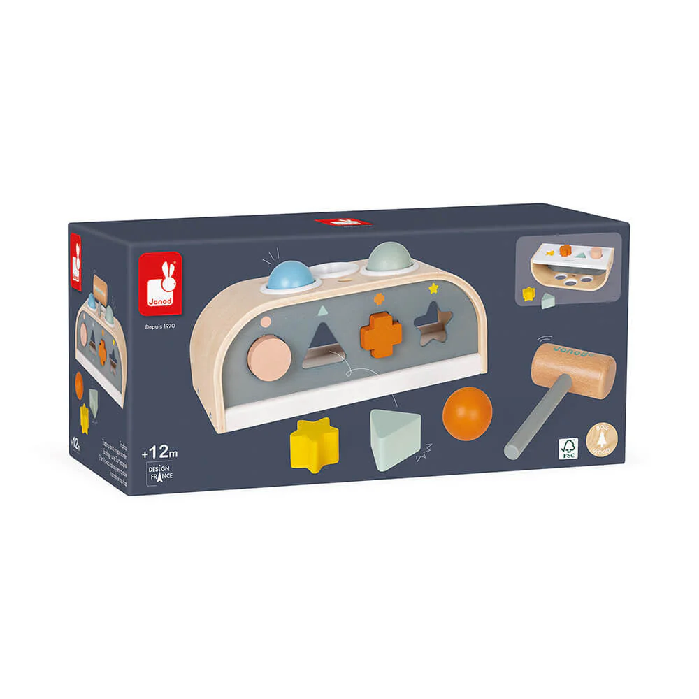 Janod Tap Tap Shape Sorter - Image 3