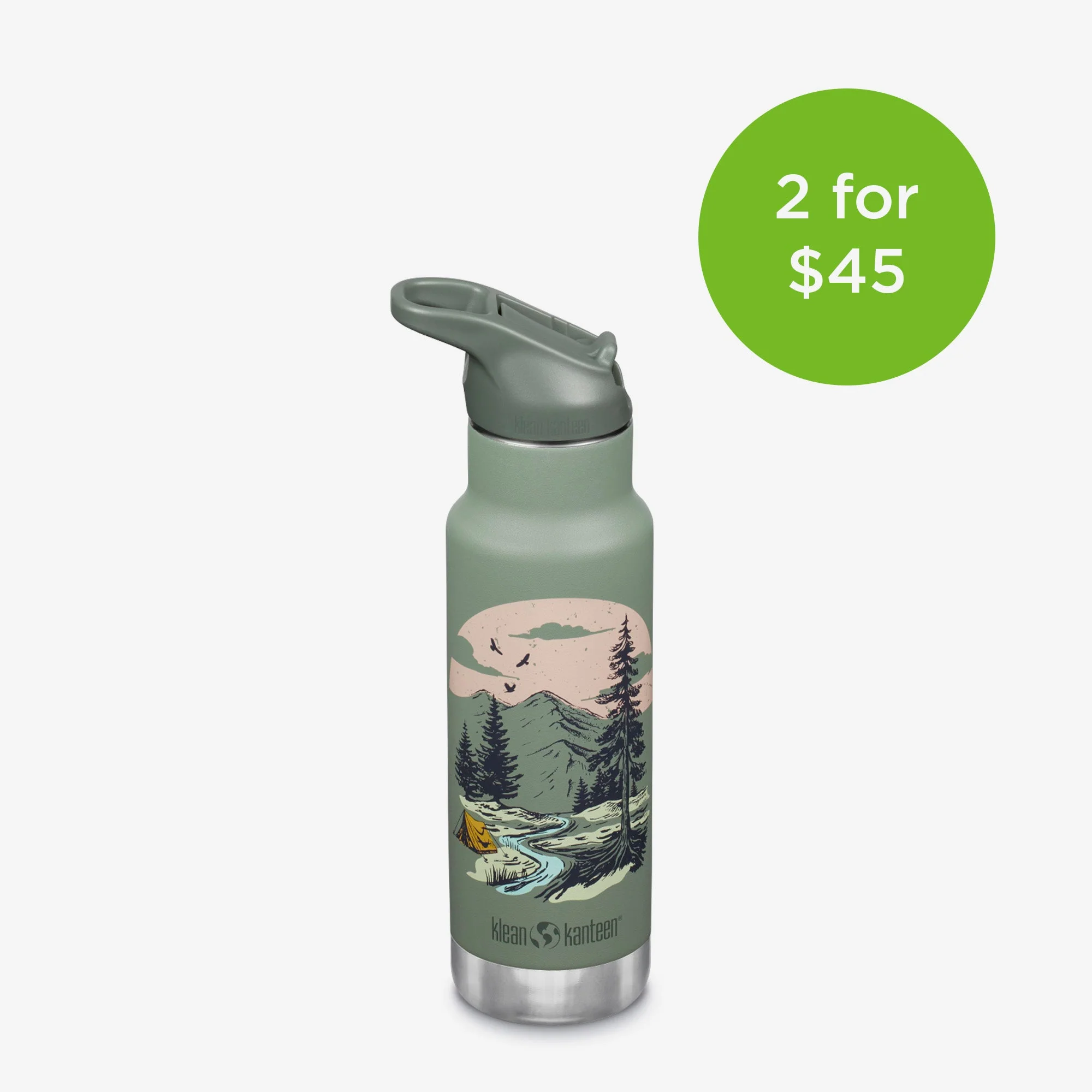 Klean Kanteen 12oz Kid's Classic with Flip Seal Sport Cap - Image 11
