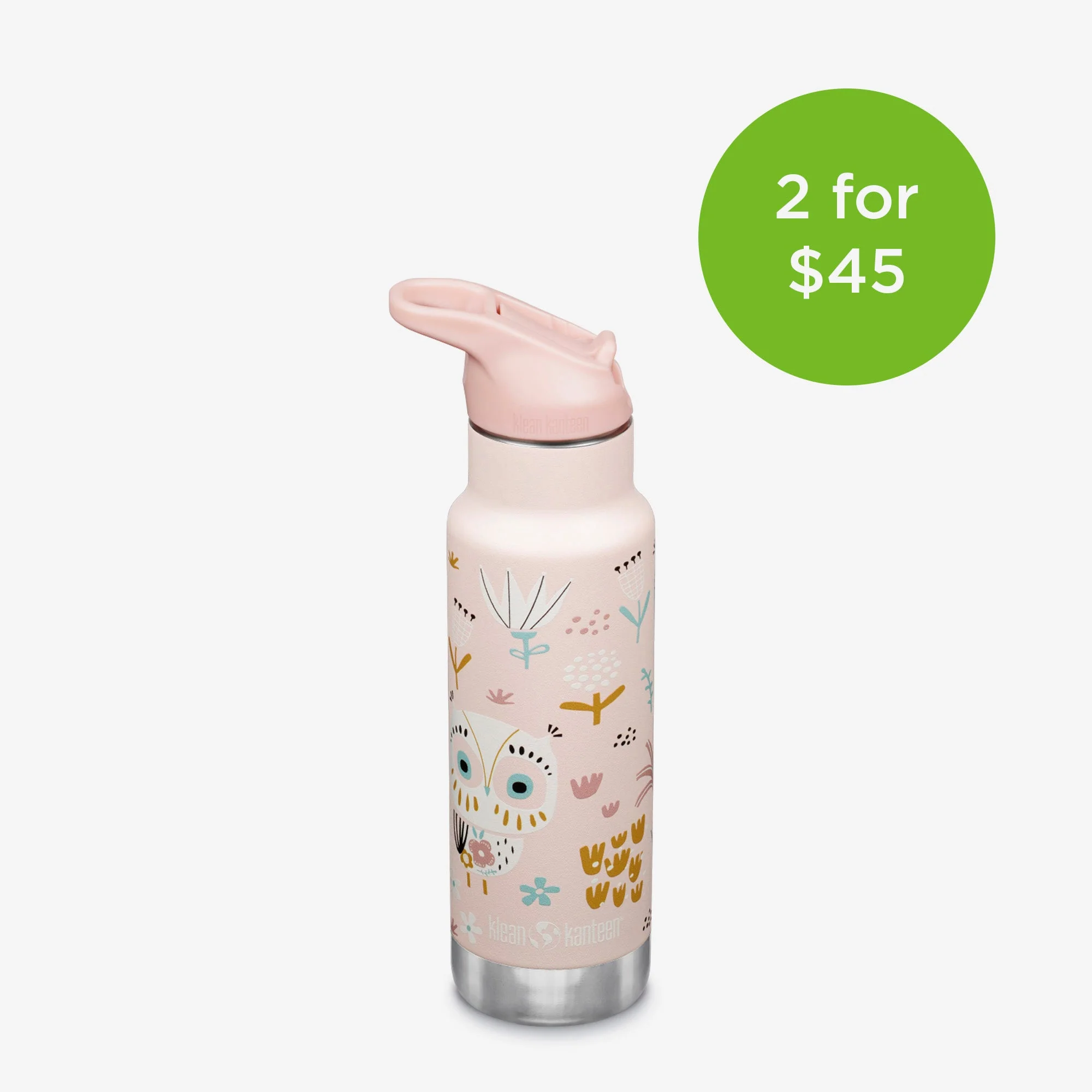 Klean Kanteen 12oz Kid's Classic with Flip Seal Sport Cap - Image 12