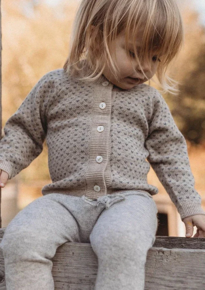 La Petit Lapin Cashmere Cardigan | Petit Coeur Natural - Image 3