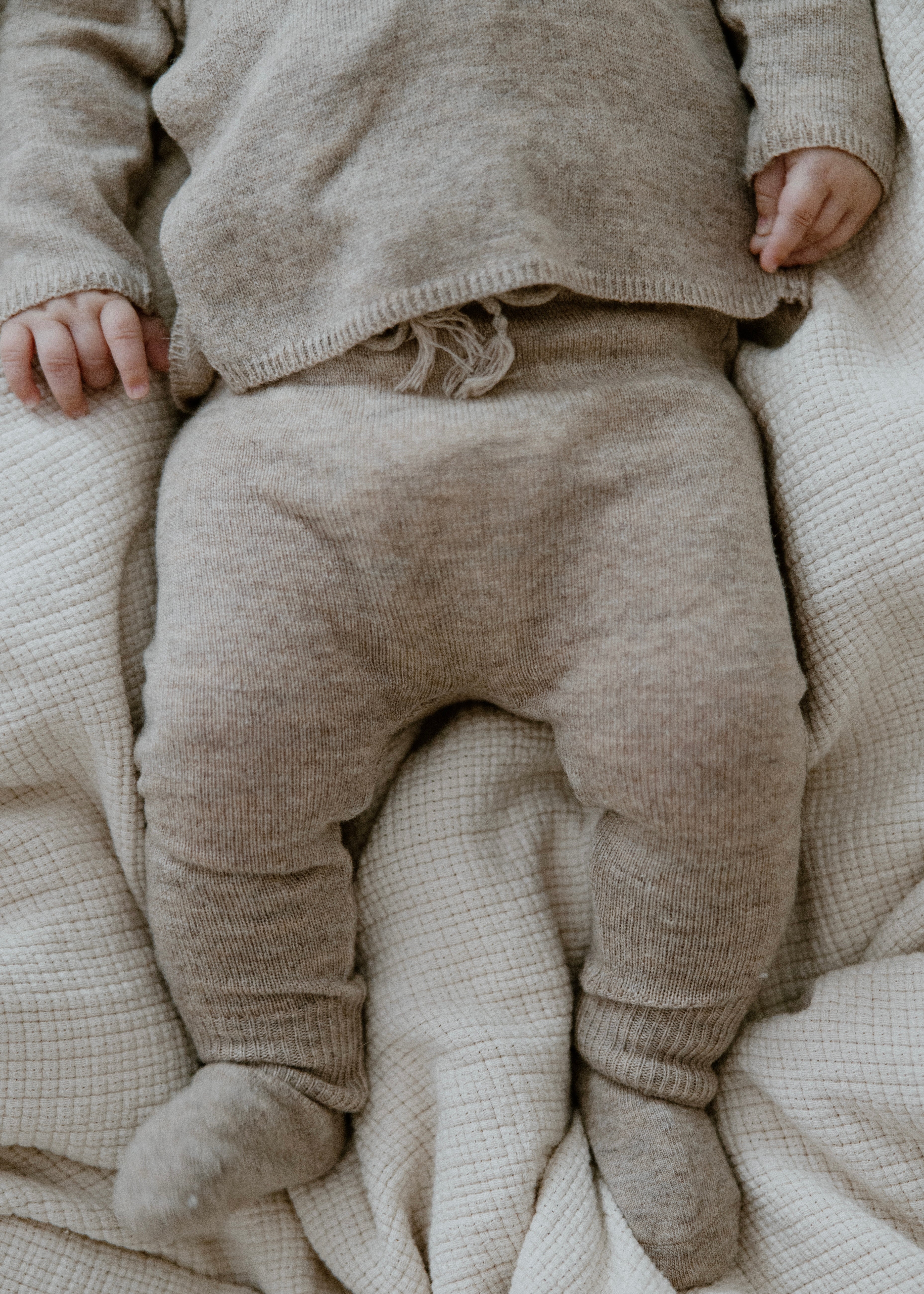 La Petit Lapin Cashmere Footless Leggings | Beige - Image 2