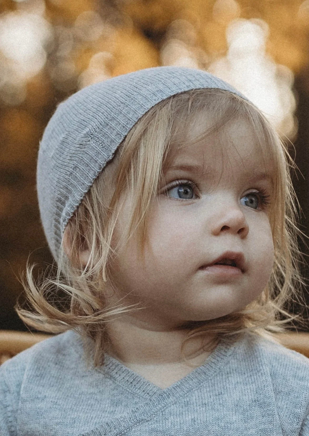La Petit Lapin Cashmere & Merino Wool Beanie | Grey Merle - Image 3