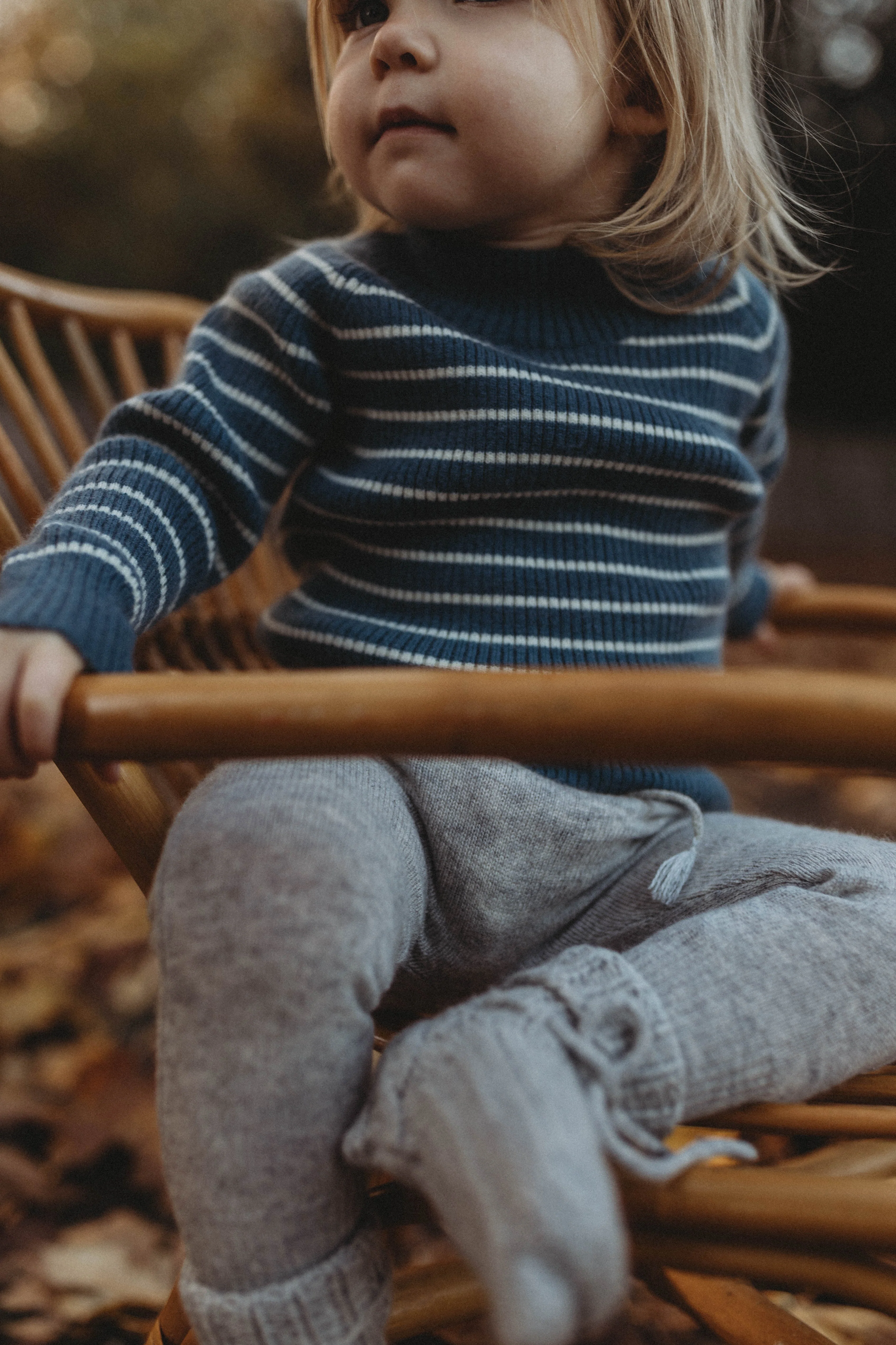 La Petit Lapin Cashmere Sweater | Navy/Creme - Image 6