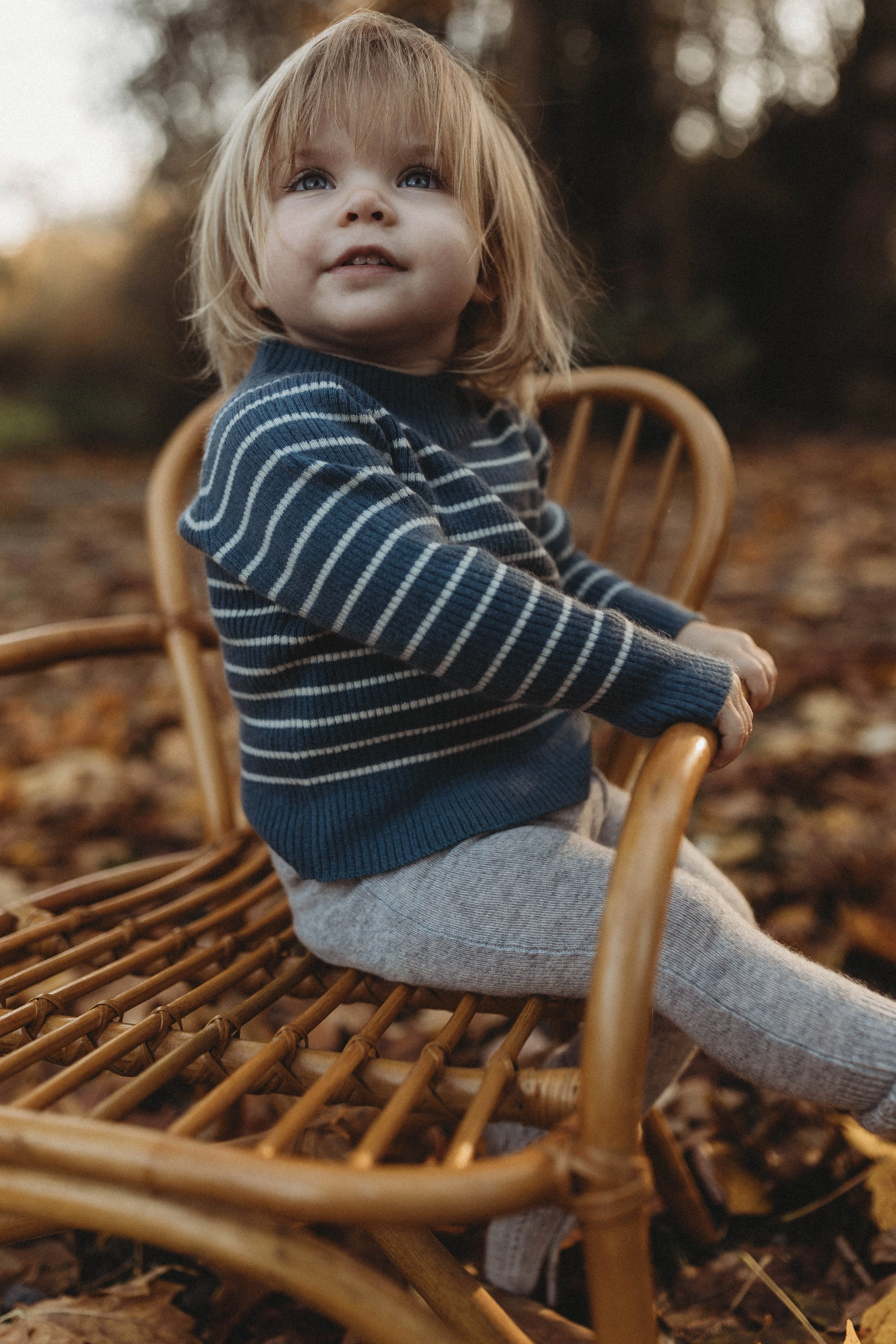 La Petit Lapin Cashmere Sweater | Navy/Creme - Image 7