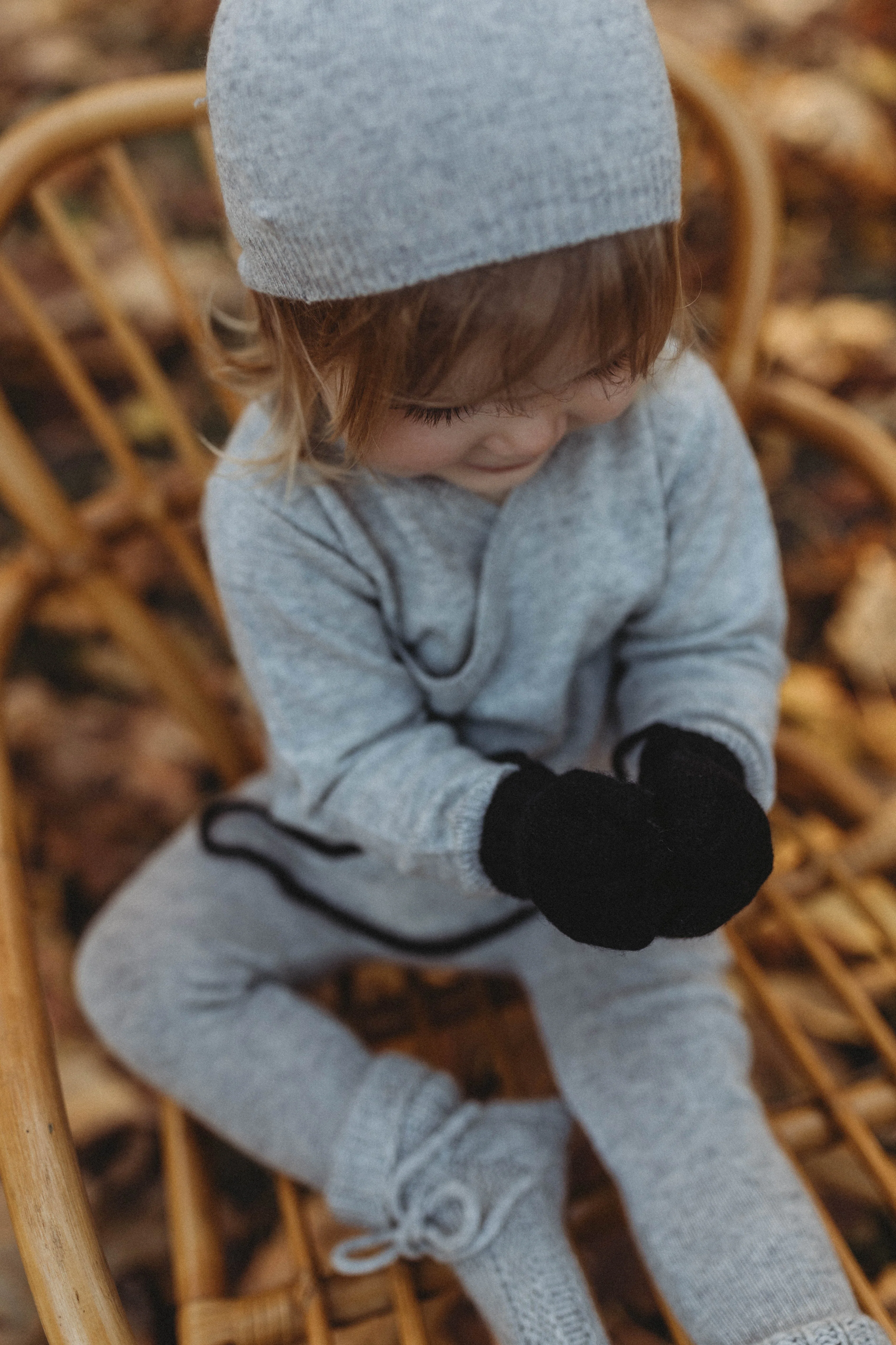 La Petit Lapin Cashmere Wrap Cardigan | Grey Dawn - Image 5