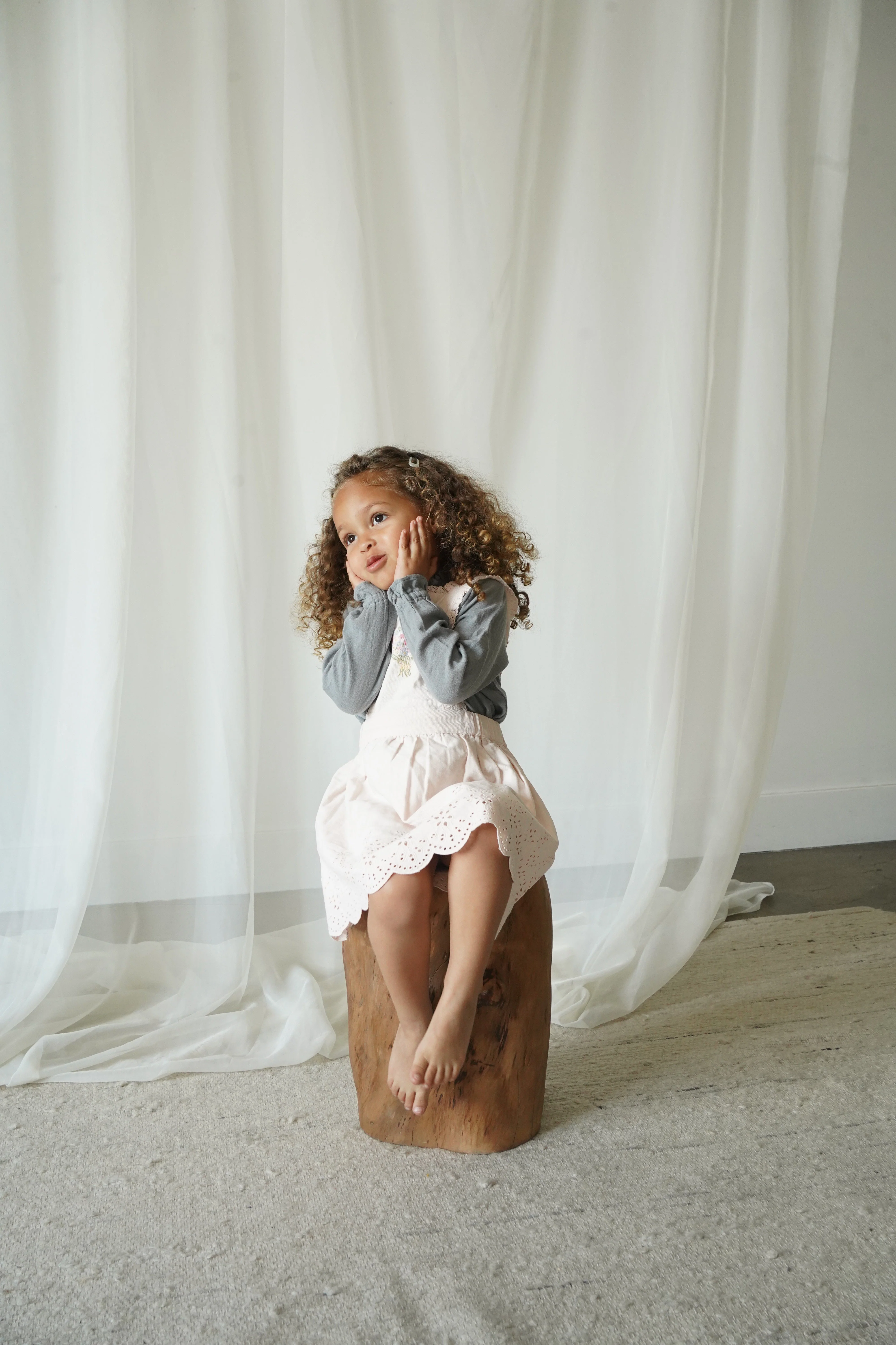 La Petit Lapin Elea | Corduroy Cotton Anglaise Dress | Primrose - Image 16