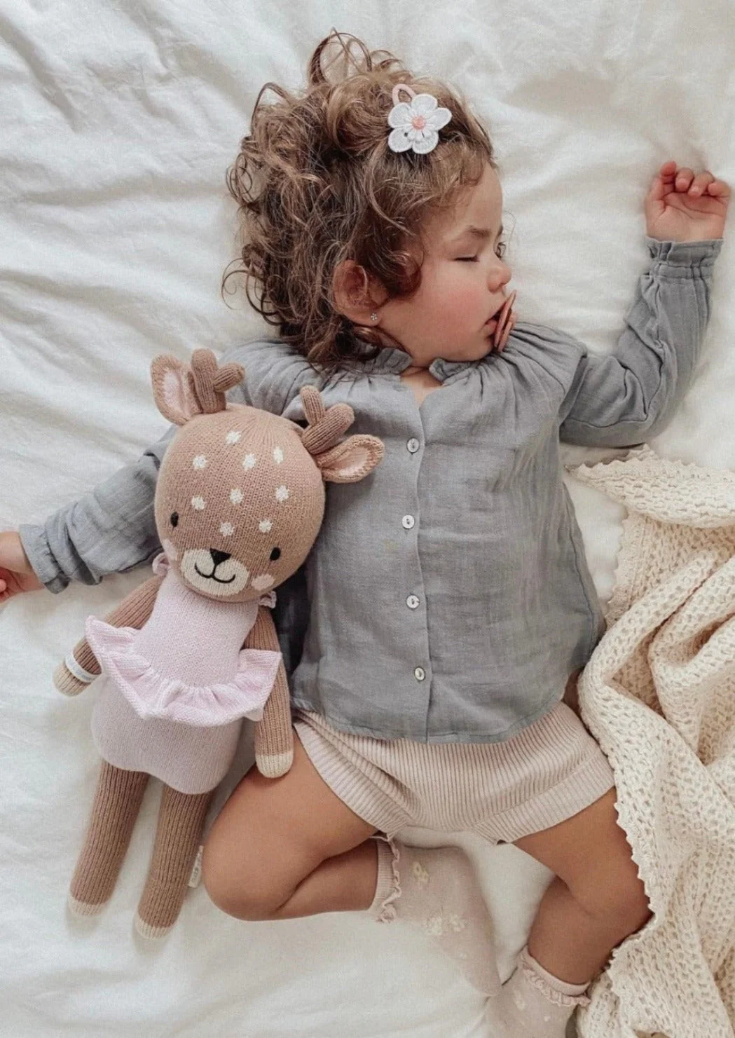 La Petit Lapin Emery | Organic Muslin Cotton Blouse | Slate - Image 3