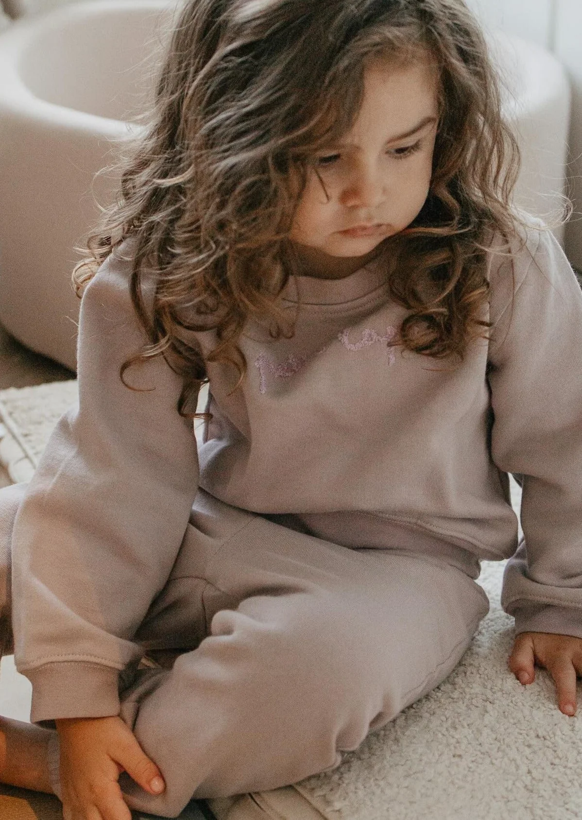La Petit Lapin Finley | Cotton Fleece Sweatsuit Set | Petit Lapin | Bark - Image 7