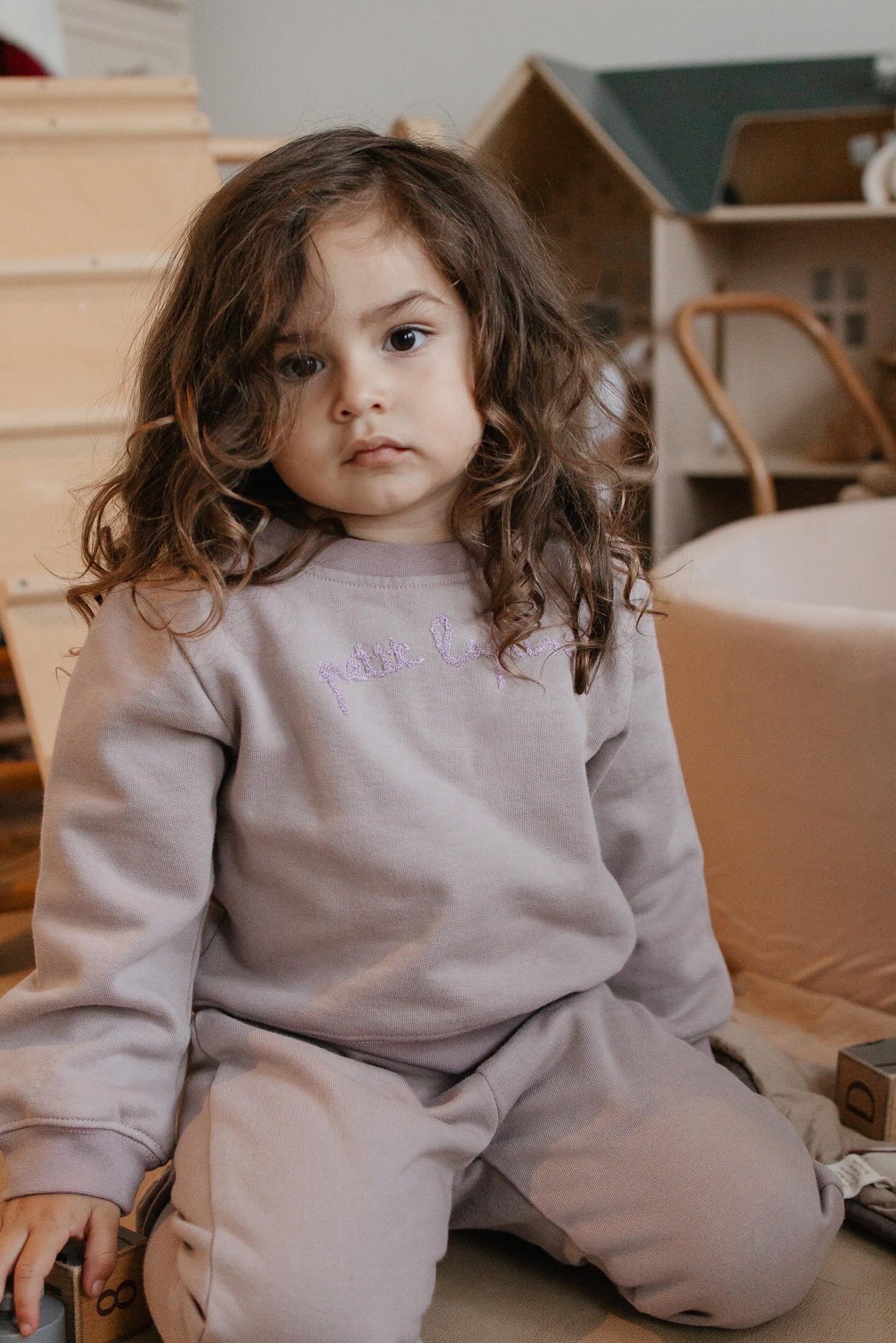 La Petit Lapin Finley | Cotton Fleece Sweatsuit Set | Petit Lapin | Bark - Image 9