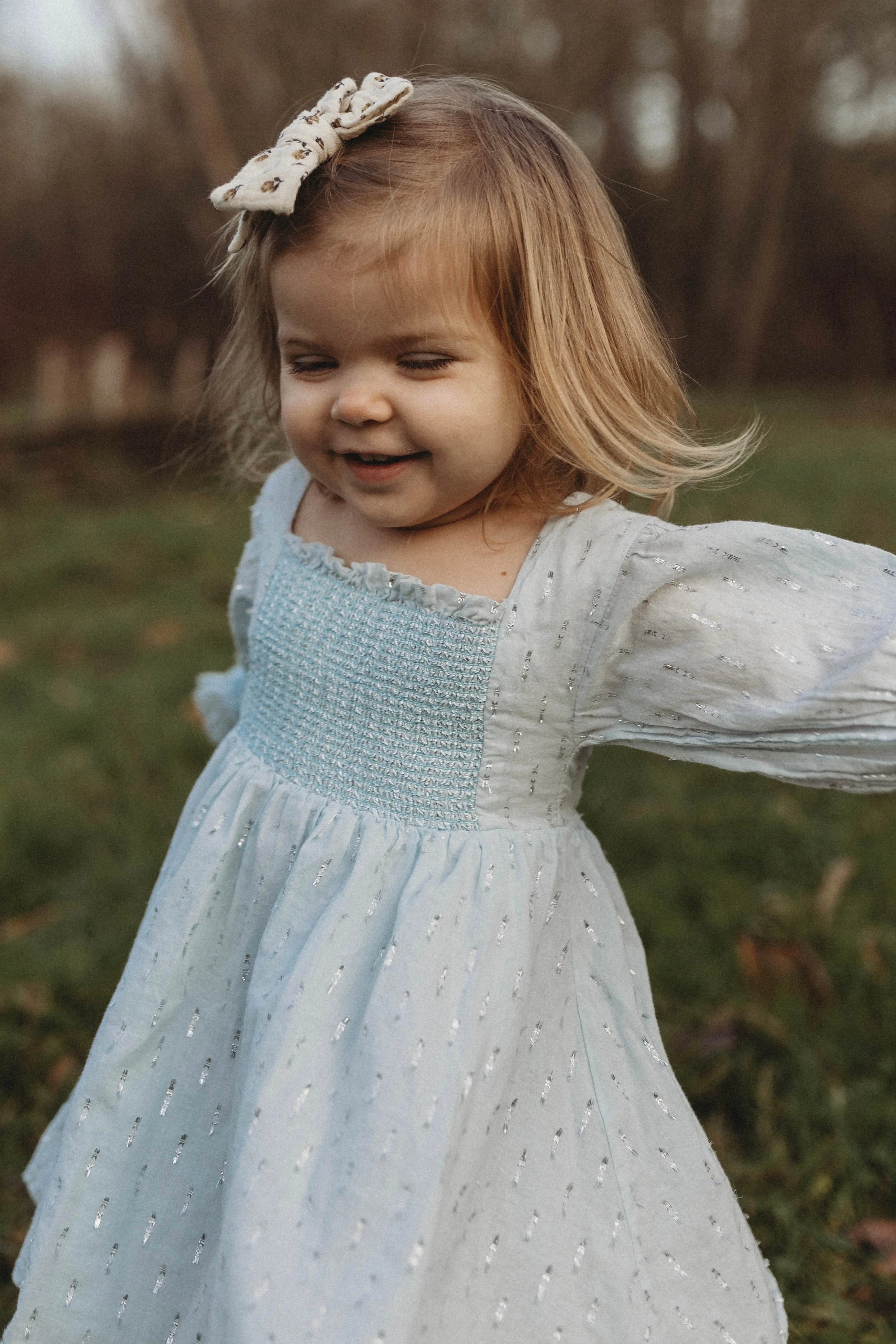 La Petit Lapin Harlow | Cotton Sparkle Dress | Baby Blue - Image 10