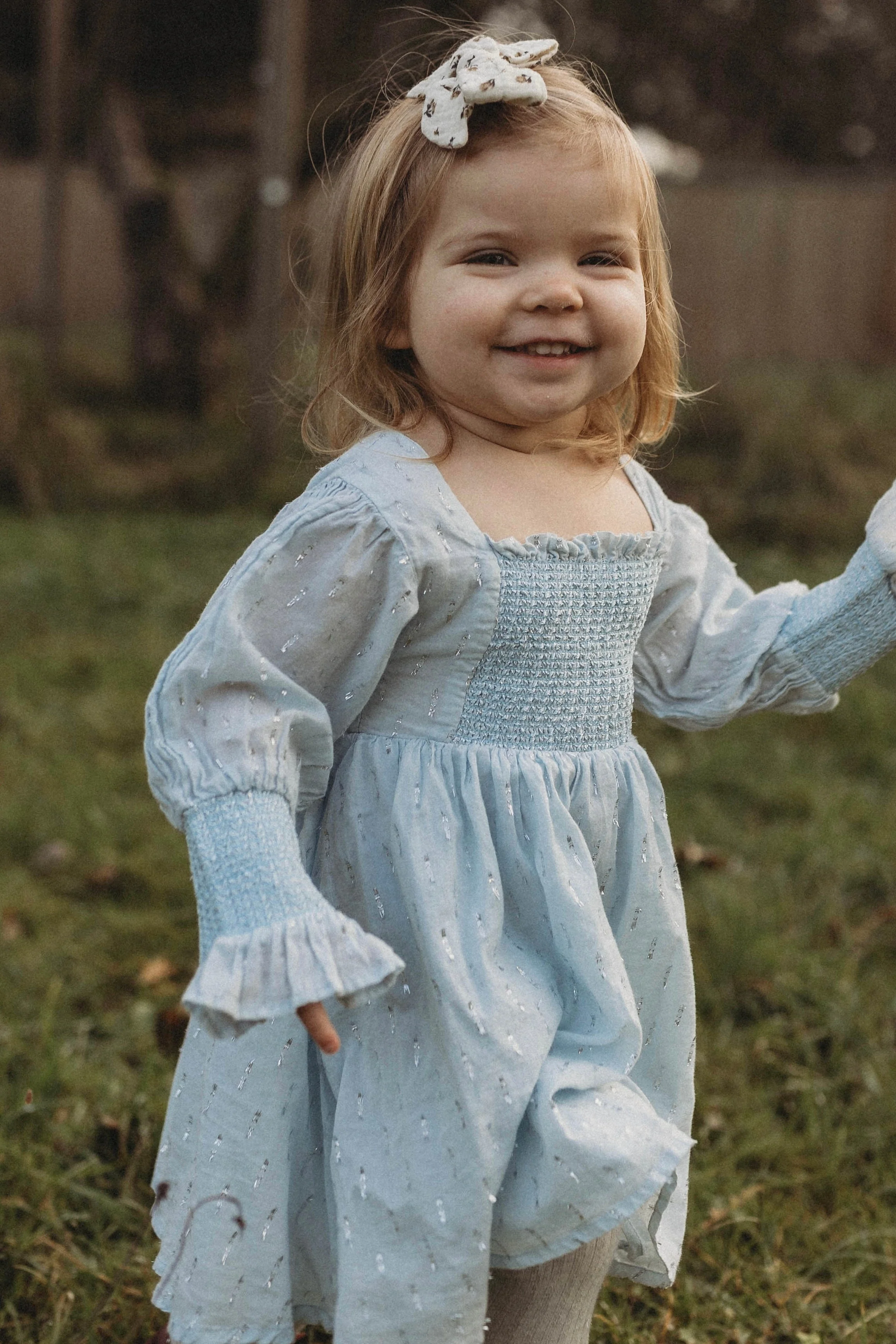 La Petit Lapin Harlow | Cotton Sparkle Dress | Baby Blue - Image 11