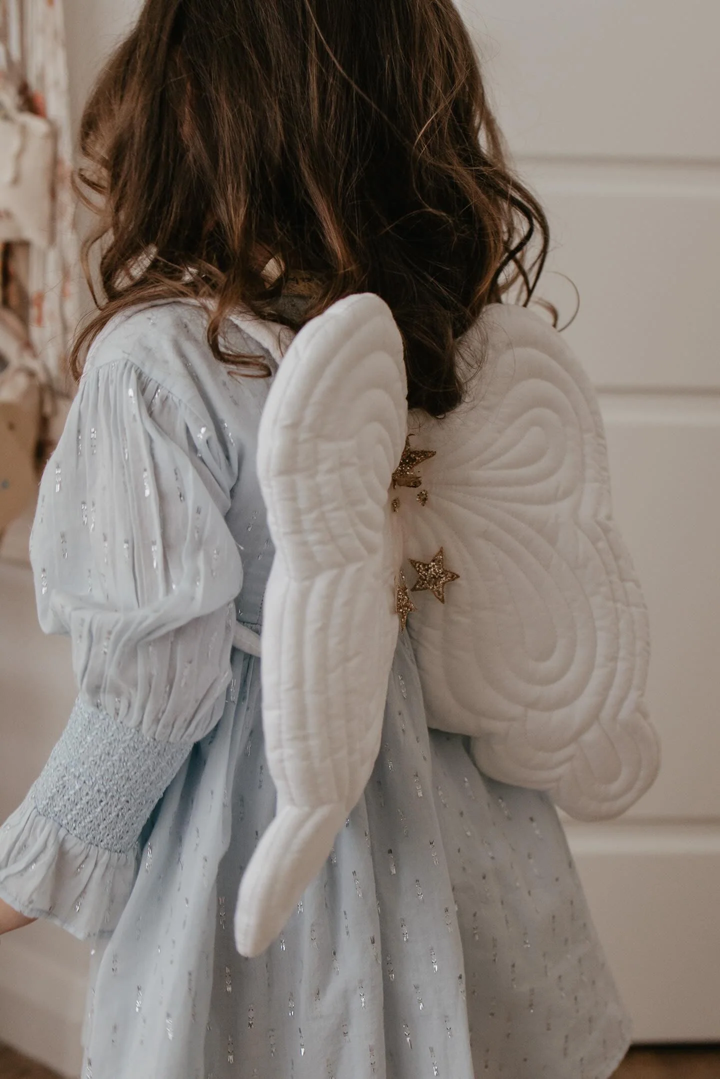 La Petit Lapin Harlow | Cotton Sparkle Dress | Baby Blue - Image 6