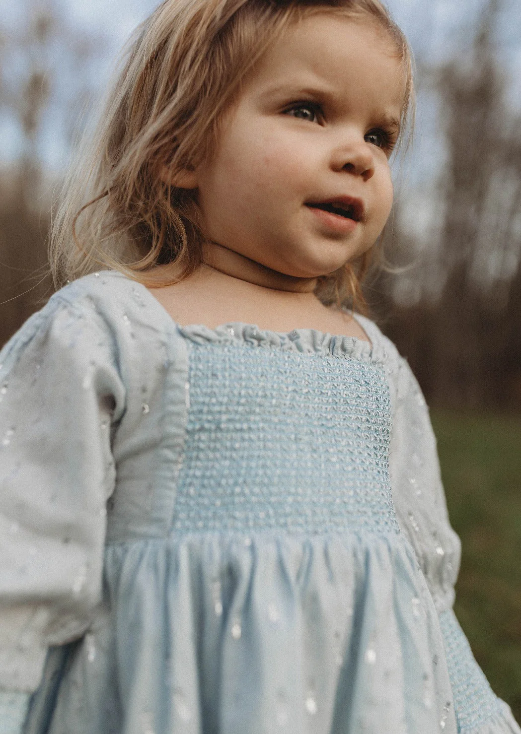 La Petit Lapin Harlow | Cotton Sparkle Dress | Baby Blue - Image 7