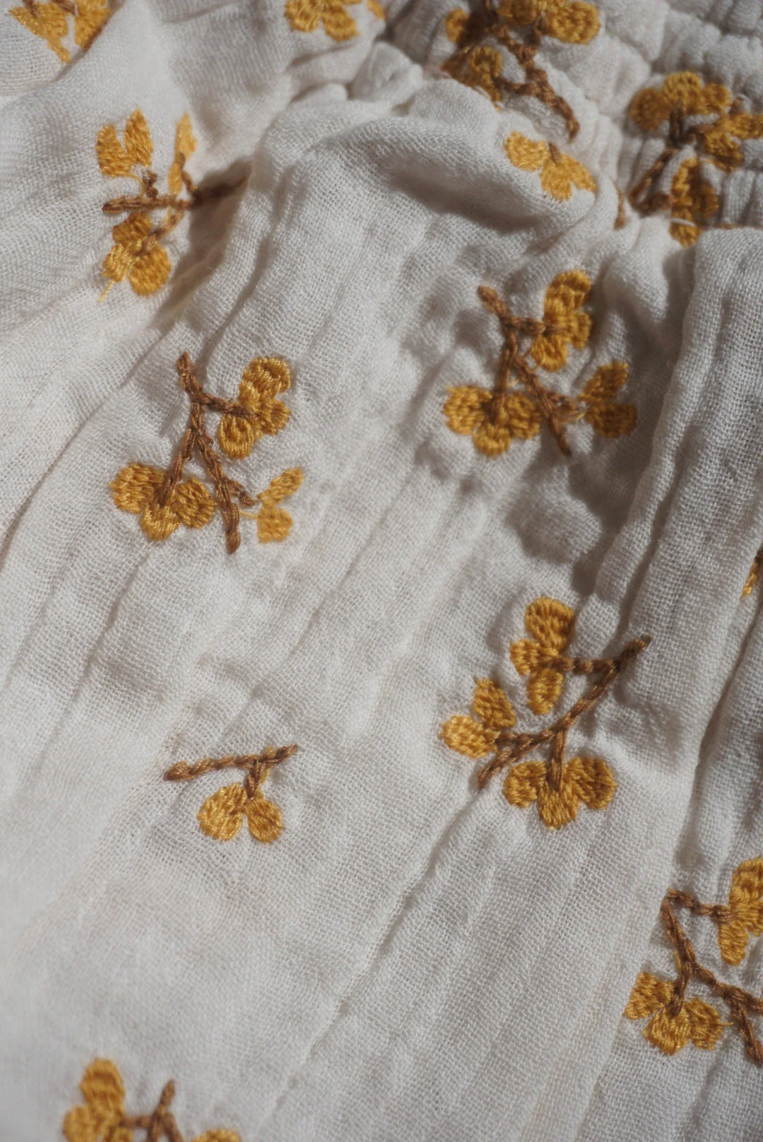 La Petit Lapin Haven | Organic Muslin Flare Dress | Ecru - Image 9