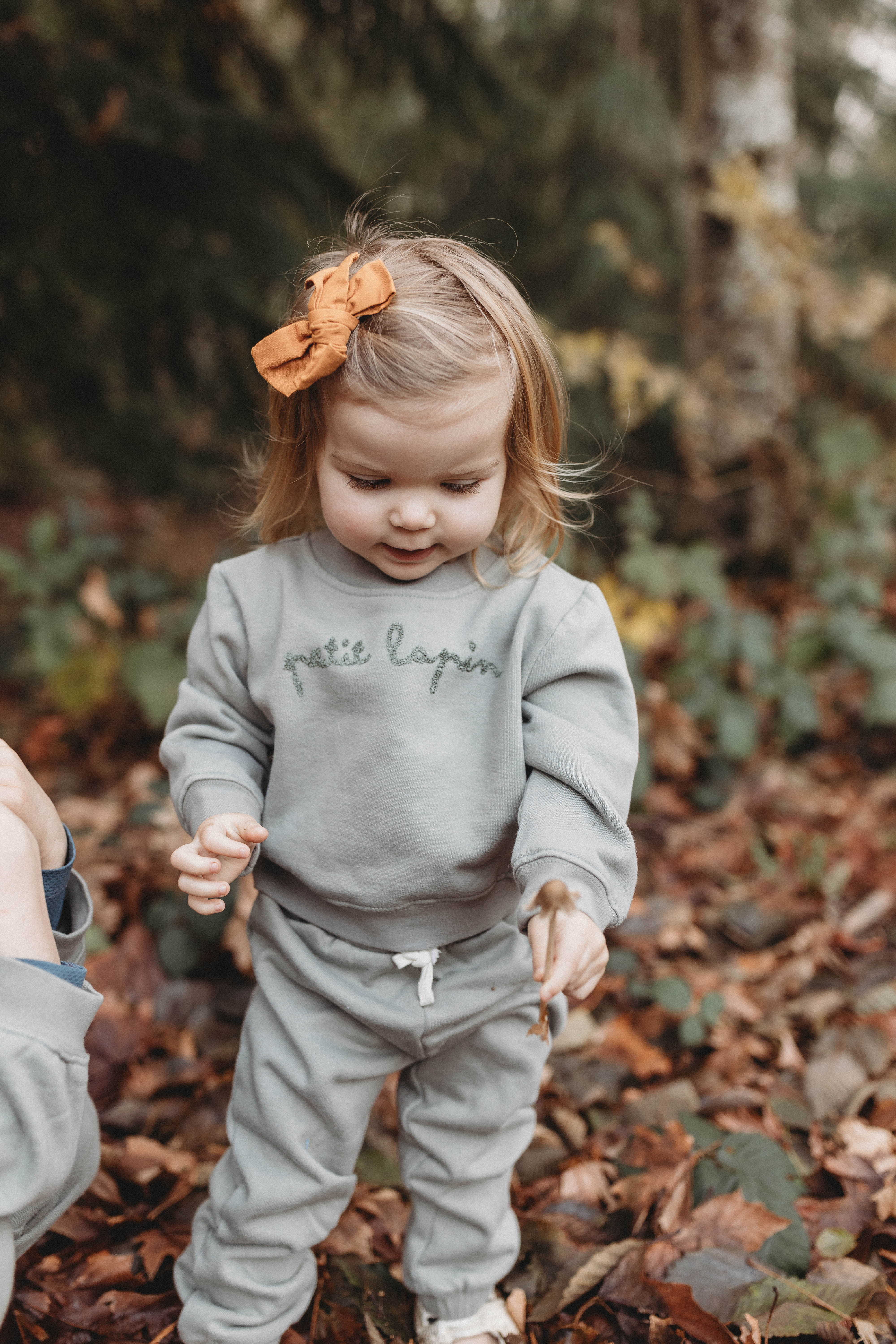 La Petit Lapin Finley | Cotton Fleece Sweatsuit Set | Petit Lapin | Mulled Basil - Image 9