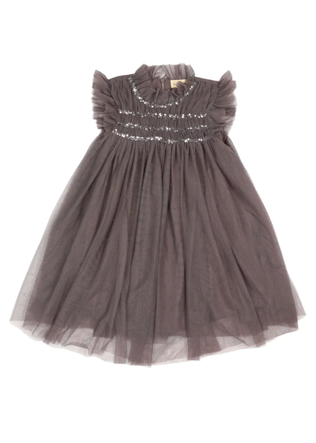 Le Petit Lapin | Cotton Tulle Dress | Sleet Gray - Image 2