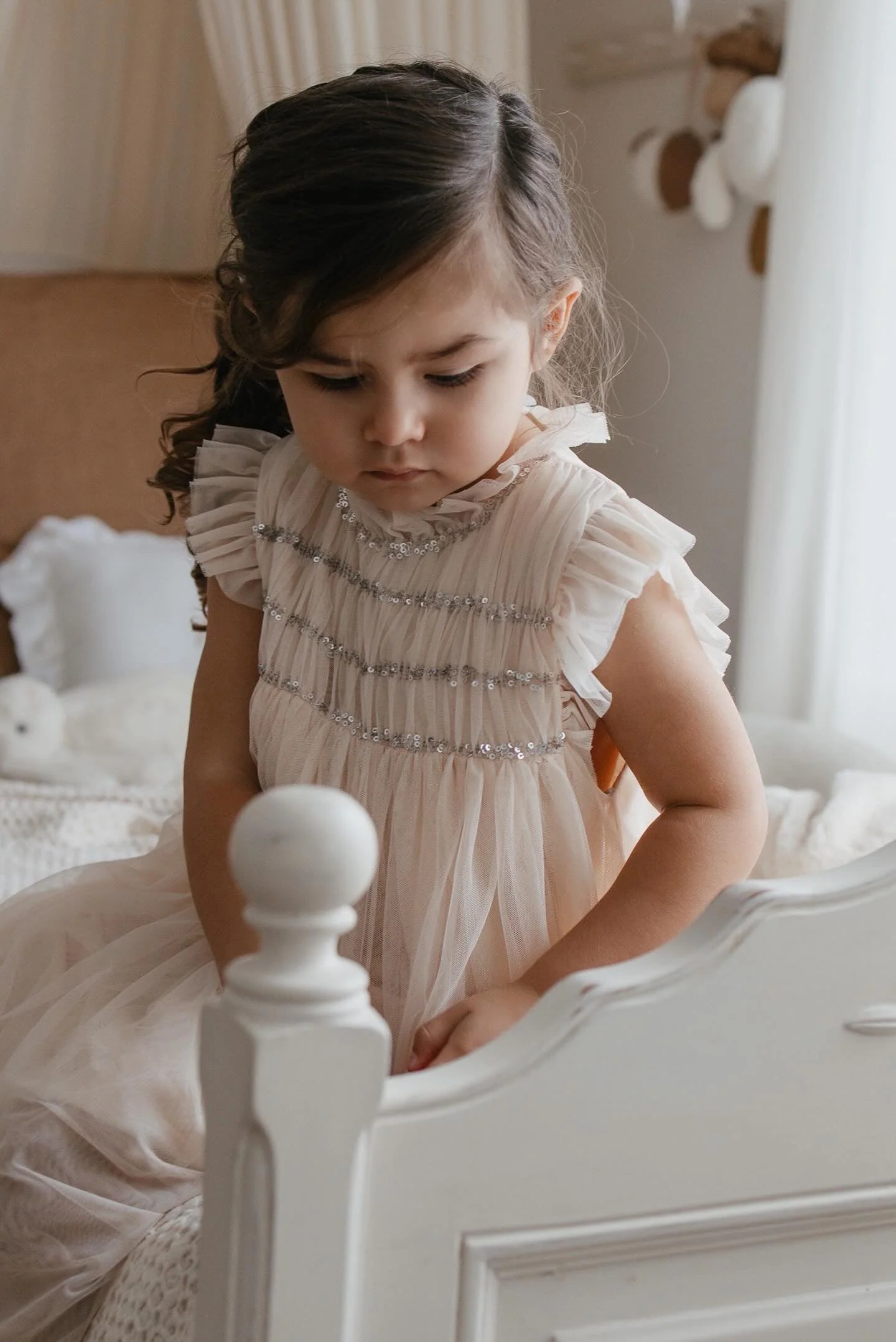 Le Petit Lapin Scarlett | Cotton Tulle Dress | Vintage Cream - Image 10