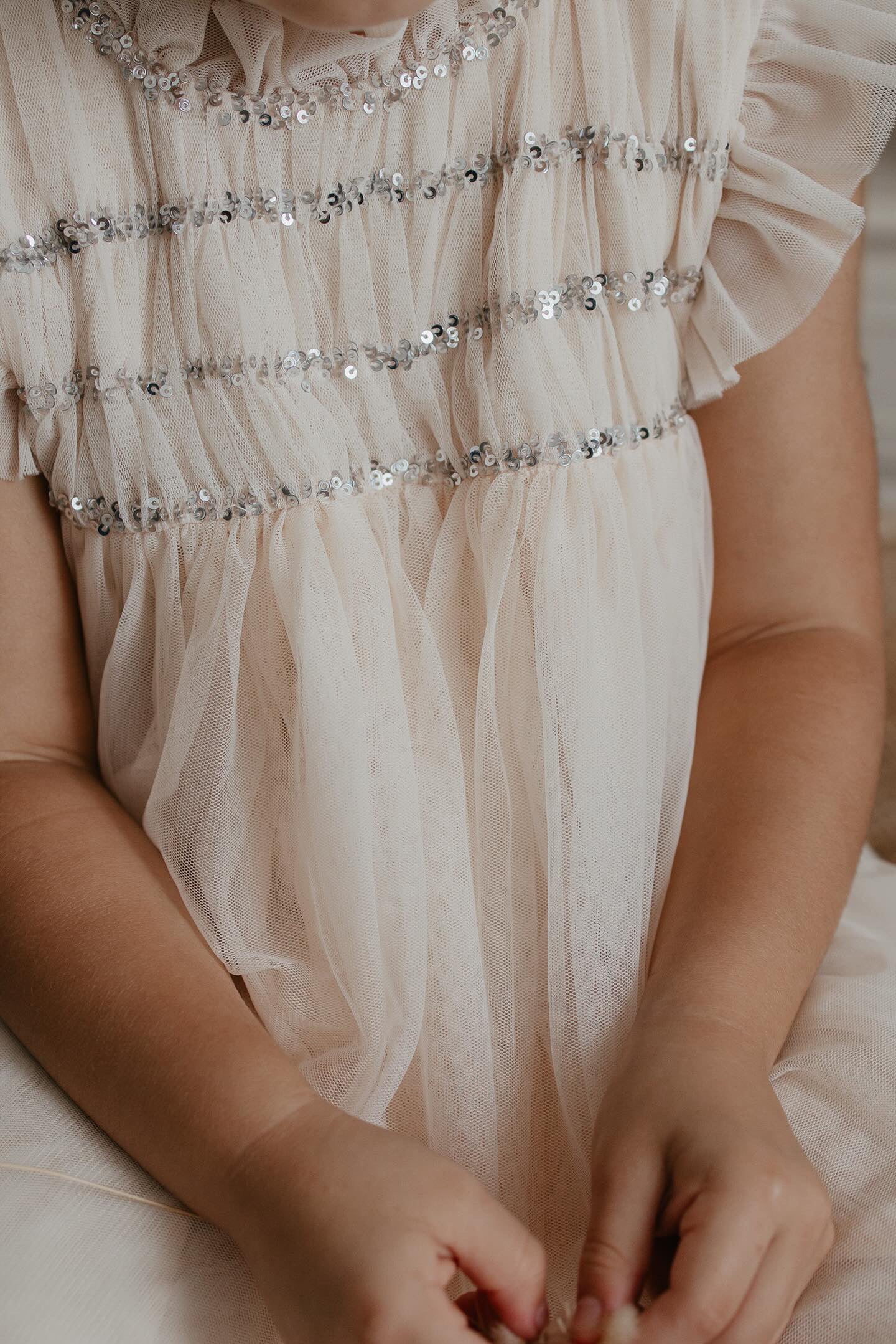 Le Petit Lapin Scarlett | Cotton Tulle Dress | Vintage Cream - Image 6