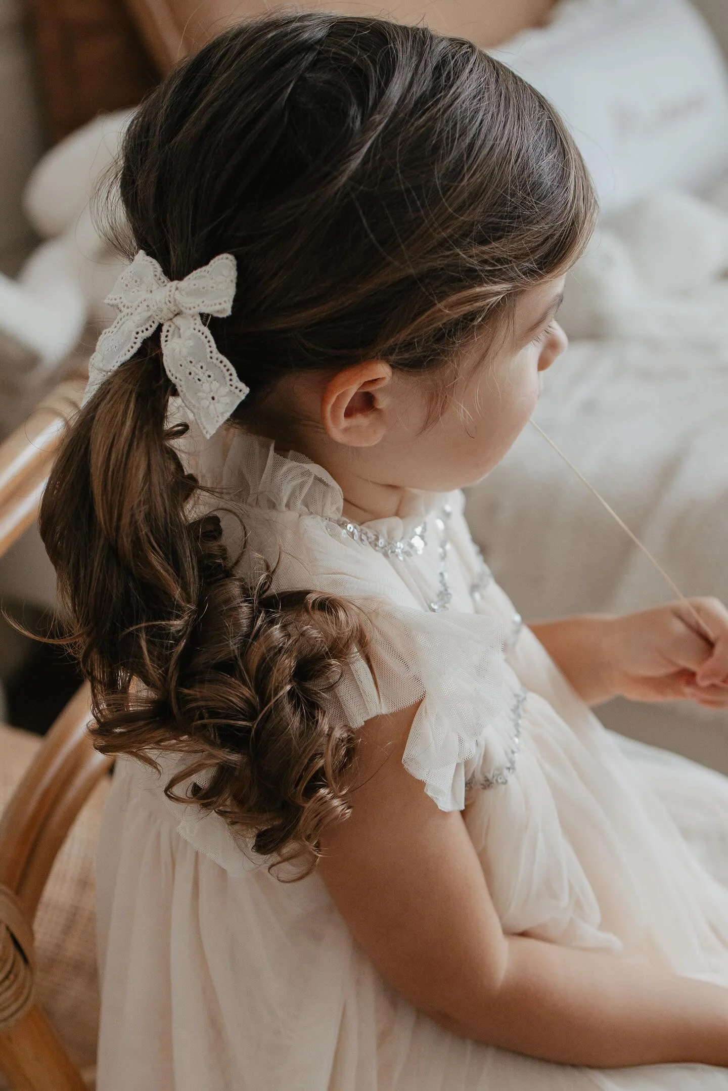 Le Petit Lapin Scarlett | Cotton Tulle Dress | Vintage Cream - Image 7