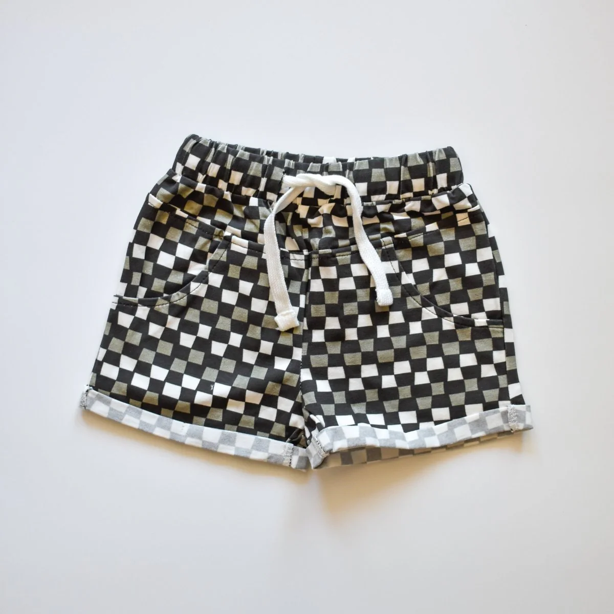 LITTLE RAD THINGS CHECK 'YA LATER SHORTS - BLACK/GREY - Image 2