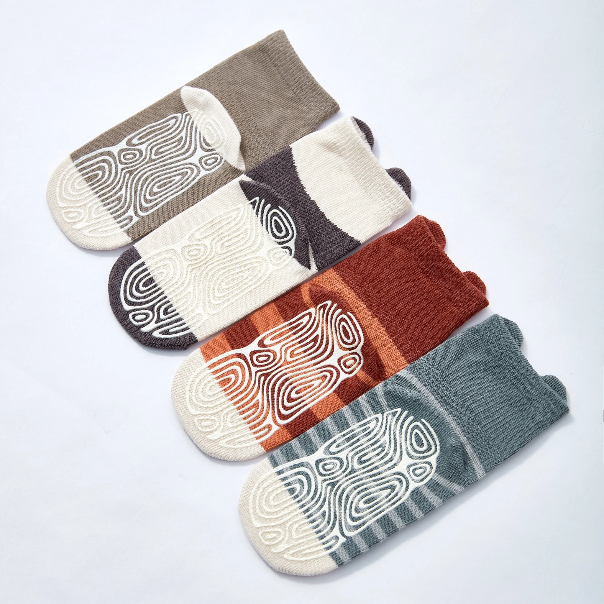 LittleYogaSocks Critter Crew II- Organic- 4 Pairs of Stay-On Baby & Toddler Non-Slip Socks - Image 3