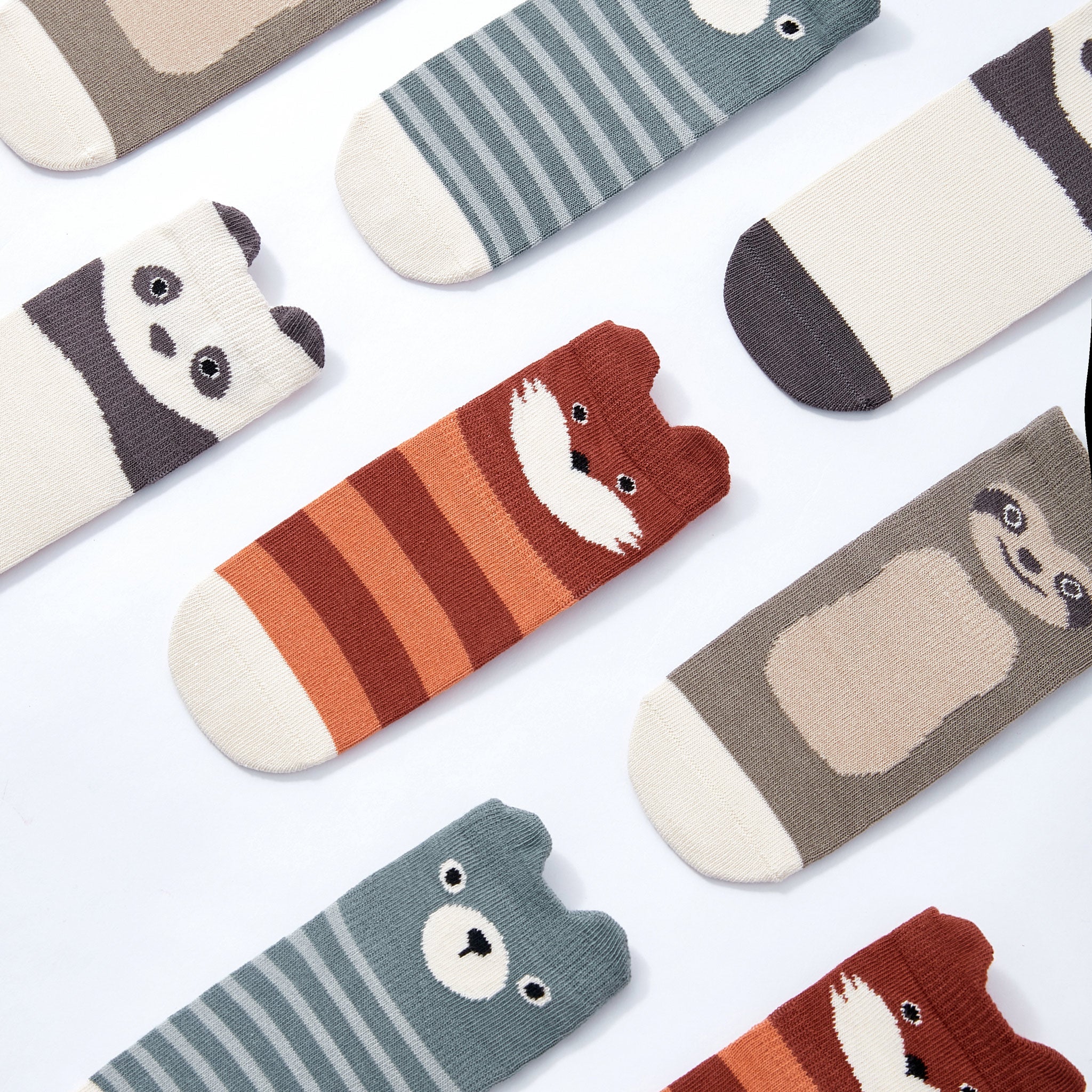 LittleYogaSocks Critter Crew II- Organic- 4 Pairs of Stay-On Baby & Toddler Non-Slip Socks - Image 4