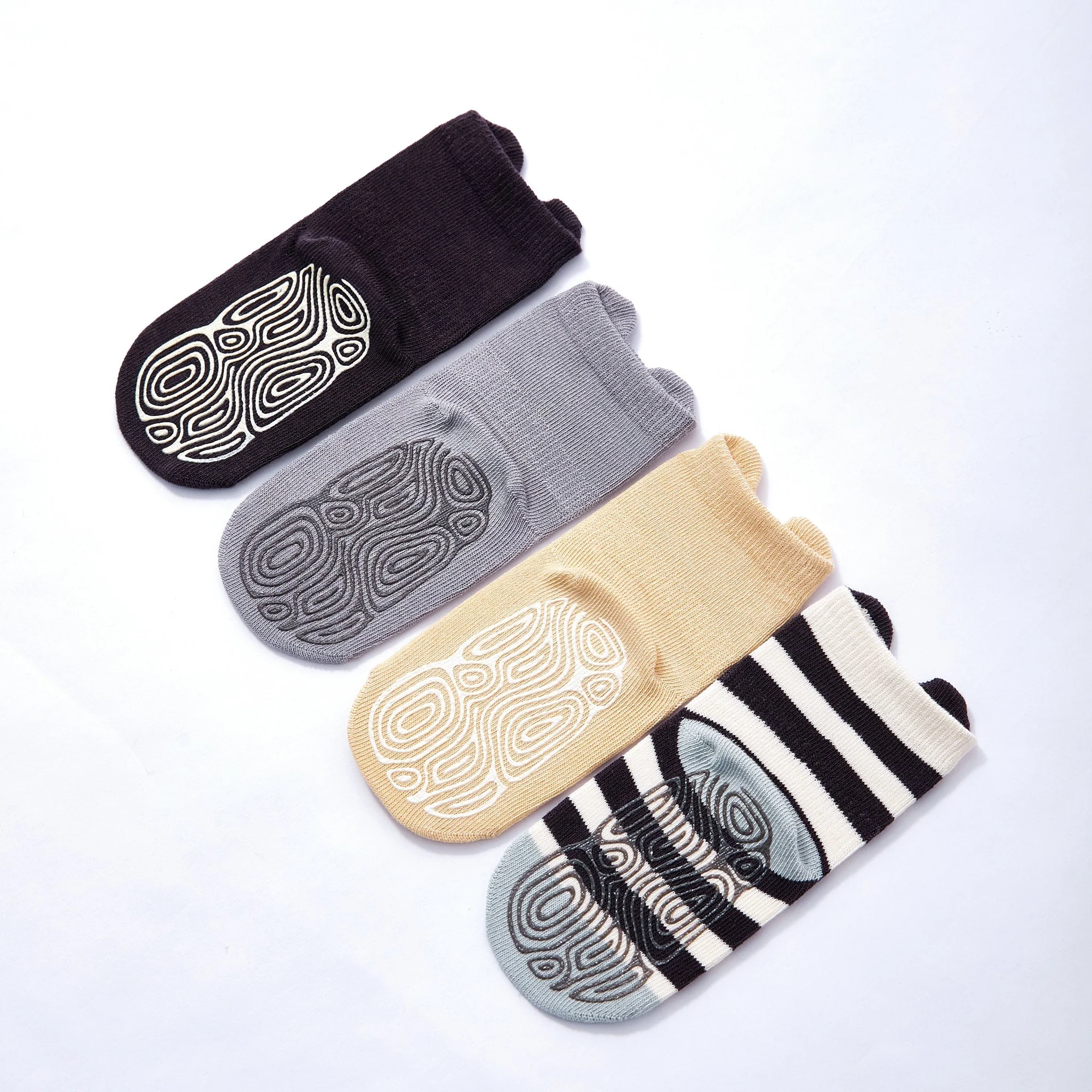 LittleYogaSocks Into The Wild III- Organic- 4 Pairs of Stay-On Baby & Toddler Non-Slip Socks - Image 3