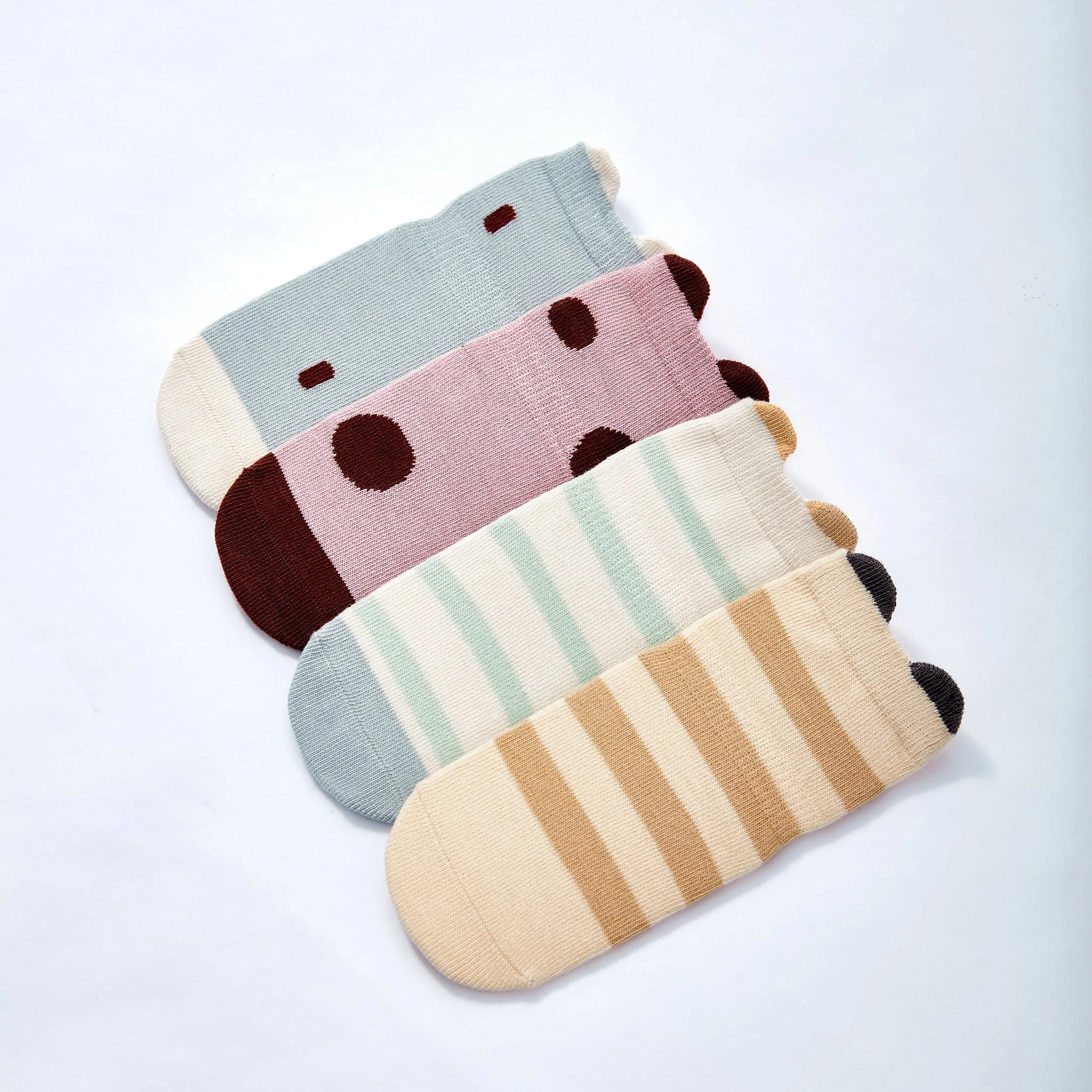 LittleYogaSocks Ladybug & Friends- Organic- 4 Pairs of Stay-On Baby & Toddler Non-Slip Socks - Image 6