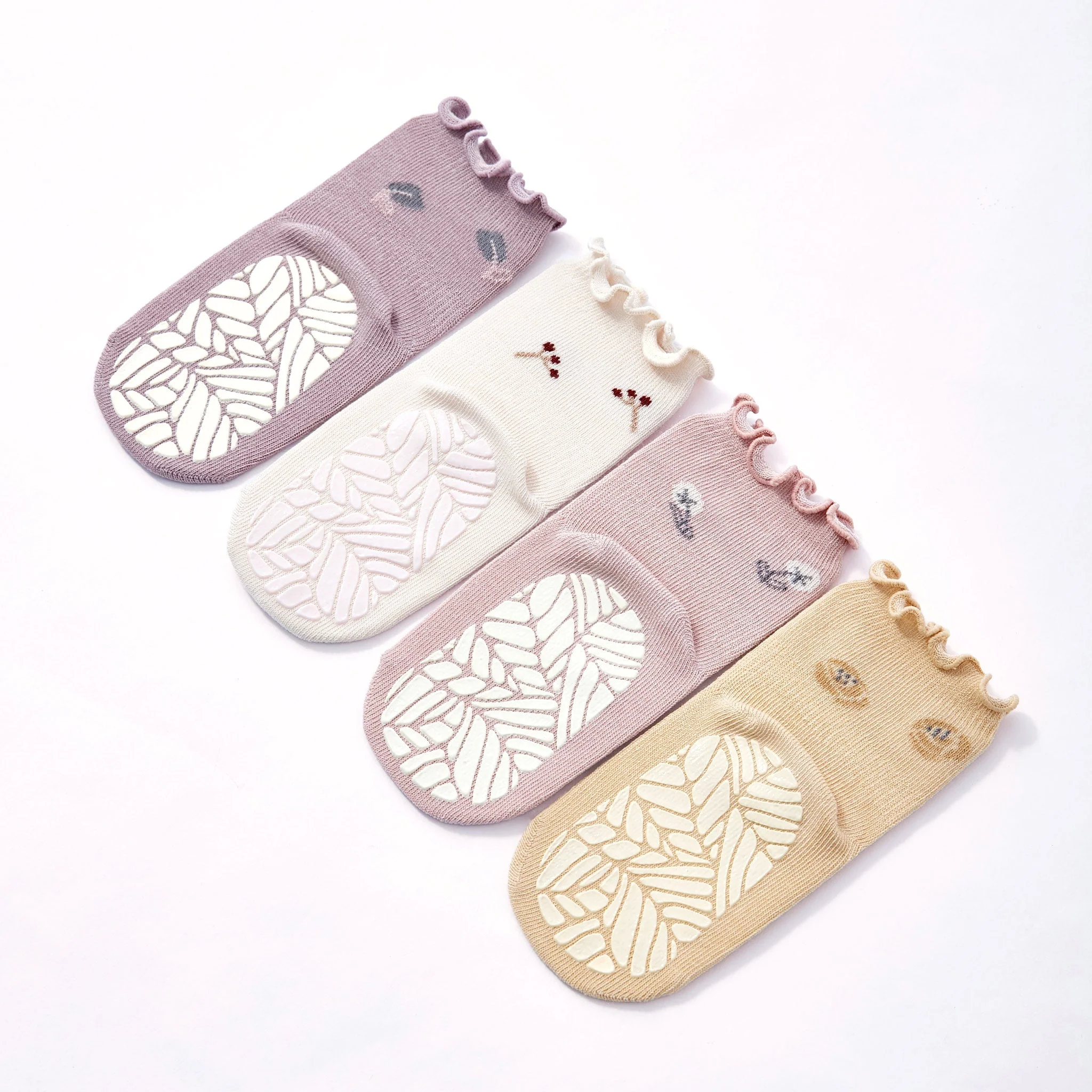 LittleYogaSocks Little Wonder Things- Organic- 4 Pairs of Stay-On Baby & Toddler Non-Slip Socks - Image 3
