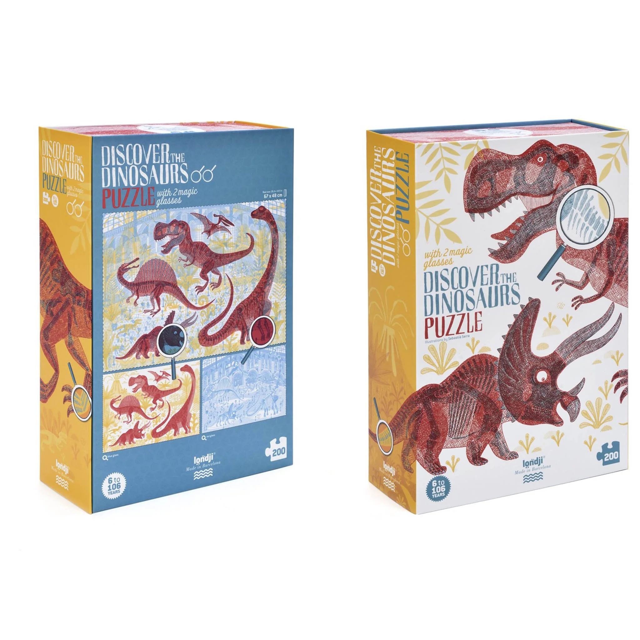 Londji Discover the Dinosaurs 200 Pieces (Magic Glasses) - Image 3