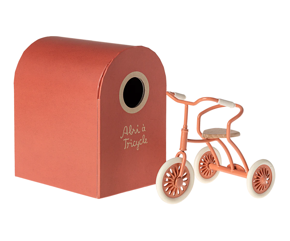 Maileg Abri à tricycle, Mouse - Coral - Image 3